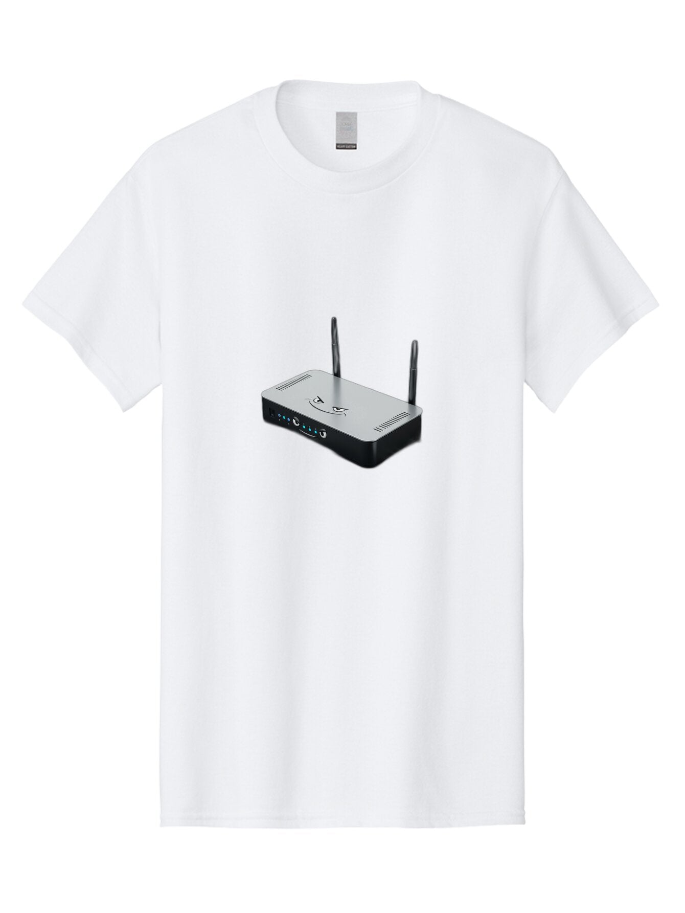 Router-With-Angry-Face Men'S Graphic Tee, 100% Cotton, Comfortable Casual Summer Wear, Machine Washable, Vintage Camera, Old Camera, Antique Camera, Black Camera, Classic Photography, Photography Equipment, Nostalgic Device, Film Camera, Bar392 3