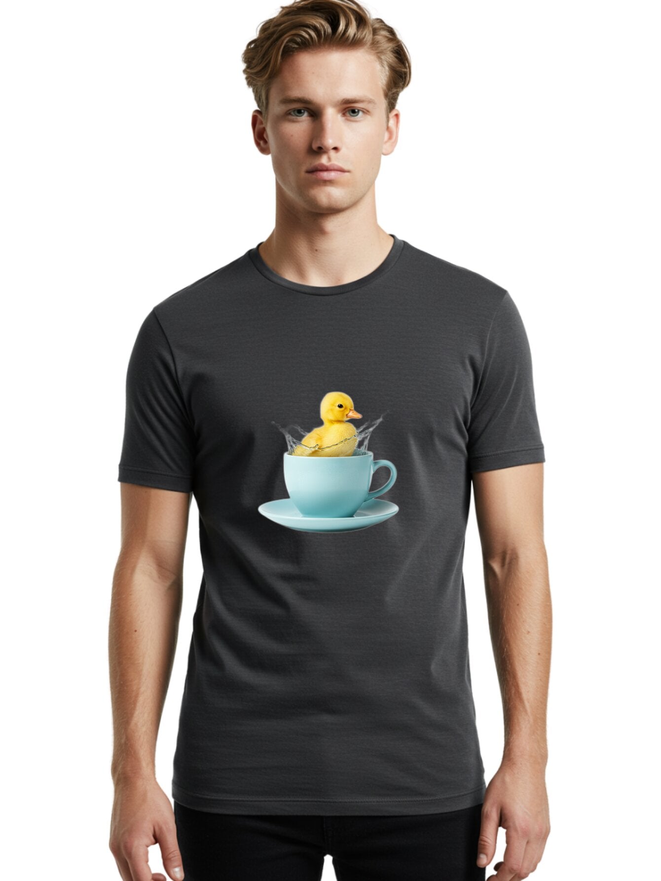 Rubber-Duck-1 Men'S Graphic Tee, 100% Cotton, Comfortable Casual Summer Wear, Machine Washable, Vintage Camera, Old Camera, Antique Camera, Black Camera, Classic Photography, Photography Equipment, Nostalgic Device, Film Camera, Camera Art Bar395 25