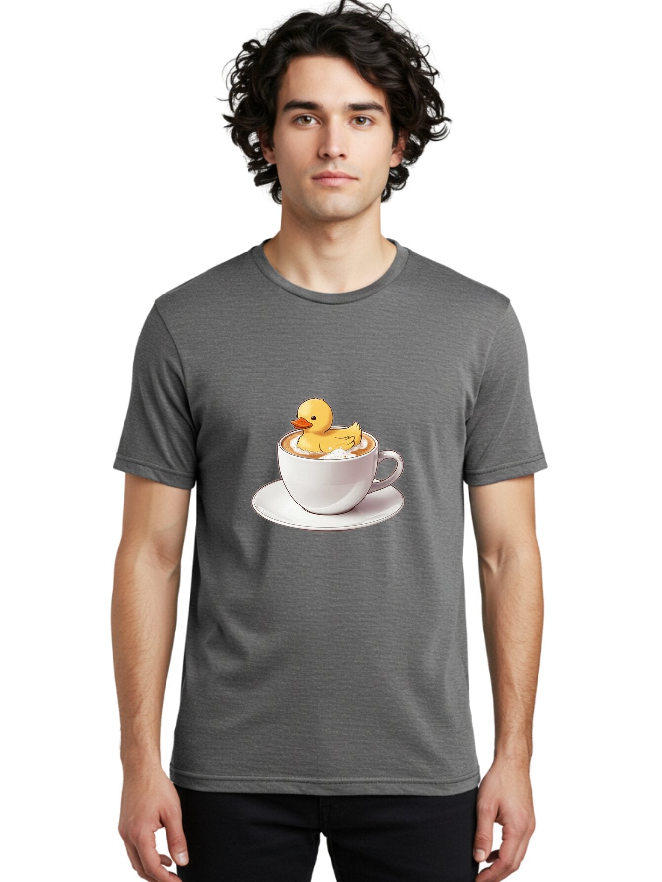 Rubber-Duck-Cappuccino Men'S Graphic Tee, 100% Cotton, Comfortable Casual Summer Wear, Machine Washable, Vintage Camera, Old Camera, Antique Camera, Black Camera, Classic Photography, Photography Equipment, Nostalgic Device, Film Camera, Bar398 18