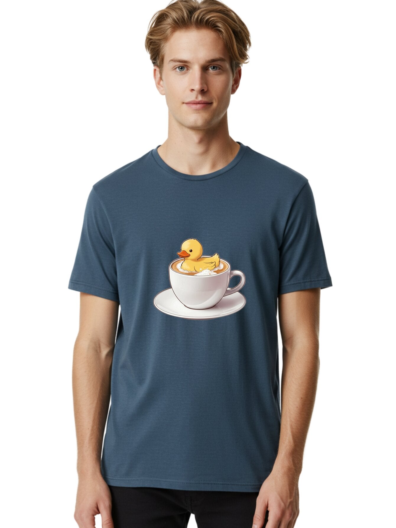 Rubber-Duck-Cappuccino Men'S Graphic Tee, 100% Cotton, Comfortable Casual Summer Wear, Machine Washable, Vintage Camera, Old Camera, Antique Camera, Black Camera, Classic Photography, Photography Equipment, Nostalgic Device, Film Camera, Bar398 16