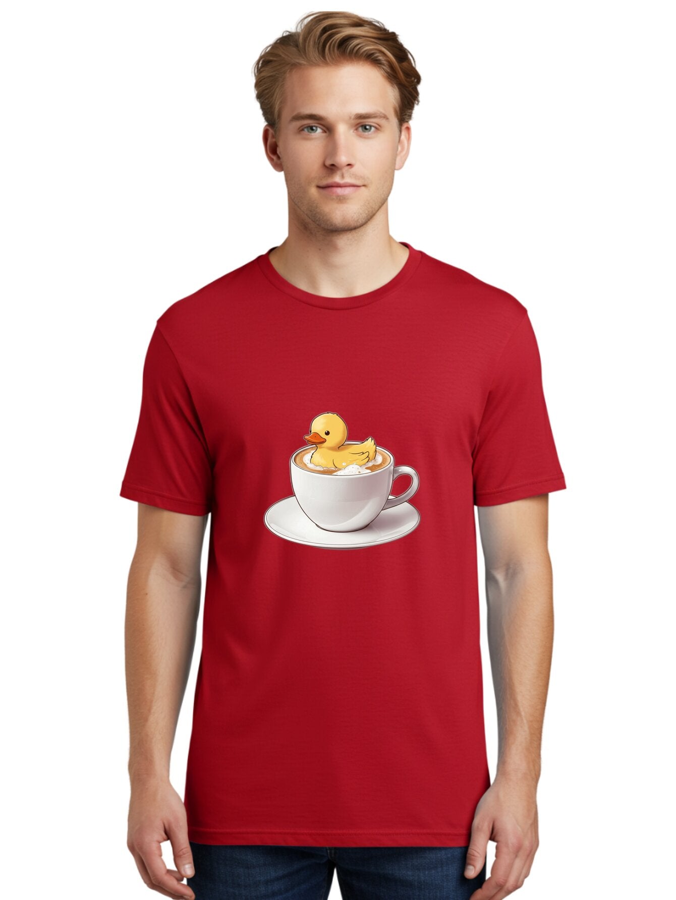 Rubber-Duck-Cappuccino Men'S Graphic Tee, 100% Cotton, Comfortable Casual Summer Wear, Machine Washable, Vintage Camera, Old Camera, Antique Camera, Black Camera, Classic Photography, Photography Equipment, Nostalgic Device, Film Camera, Bar398 17
