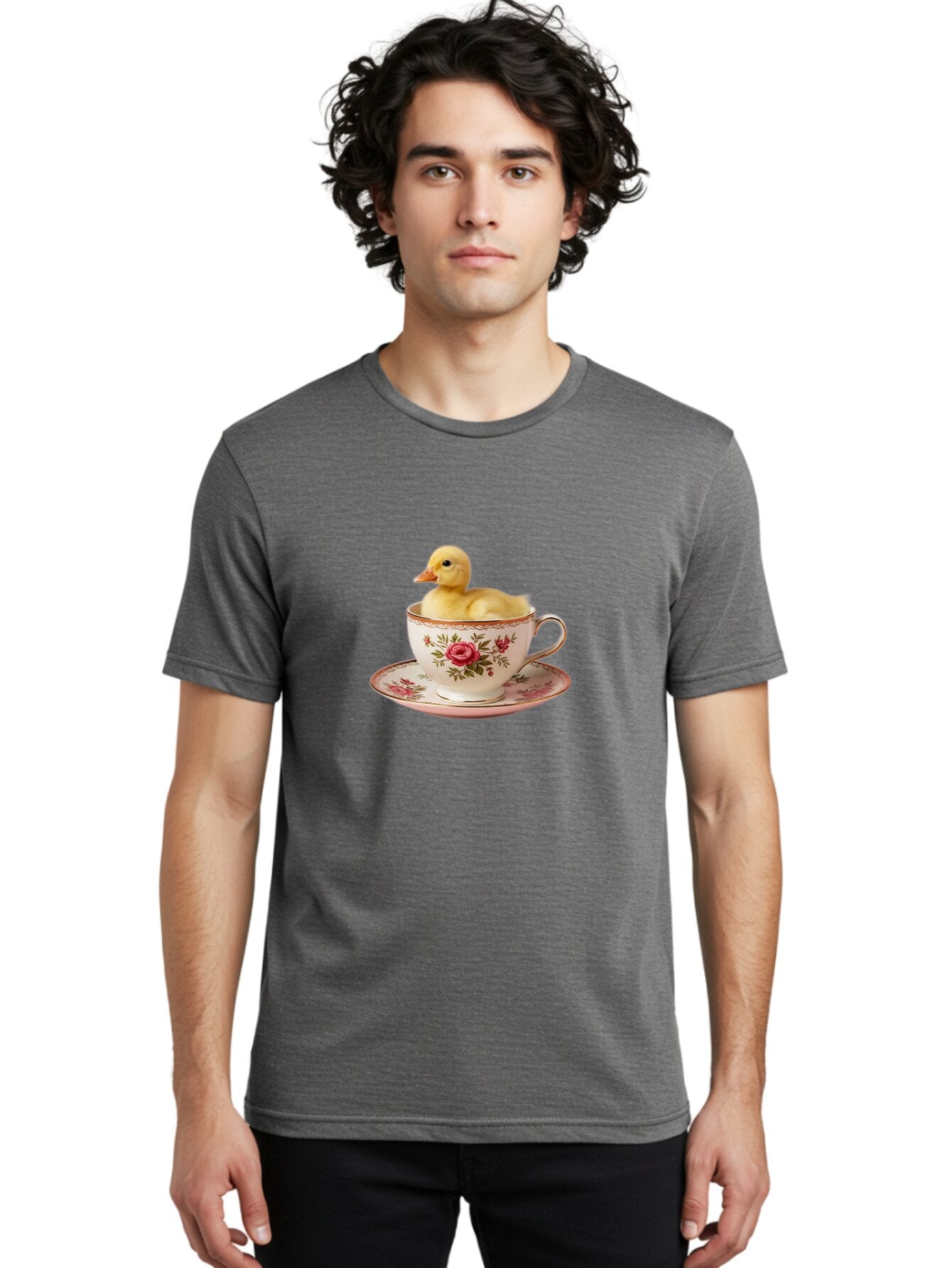 Rubber-Duck-In-Tea-Cup-2 Men'S Graphic Tee, 100% Cotton, Comfortable Casual Summer Wear, Machine Washable, Vintage Camera, Old Camera, Antique Camera, Black Camera, Classic Photography, Photography Equipment, Nostalgic Device, Film Camera, Bar403 17