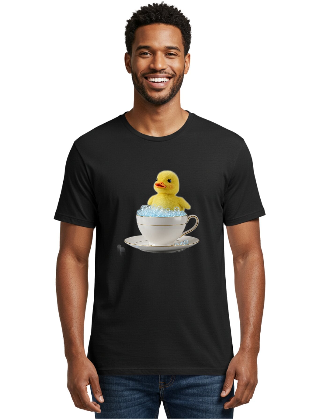 Rubber-Duck-In-Tea-Cup-3 Men'S Graphic Tee, 100% Cotton, Comfortable Casual Summer Wear, Machine Washable, Vintage Camera, Old Camera, Antique Camera, Black Camera, Classic Photography, Photography Equipment, Nostalgic Device, Film Camera, Bar404 21