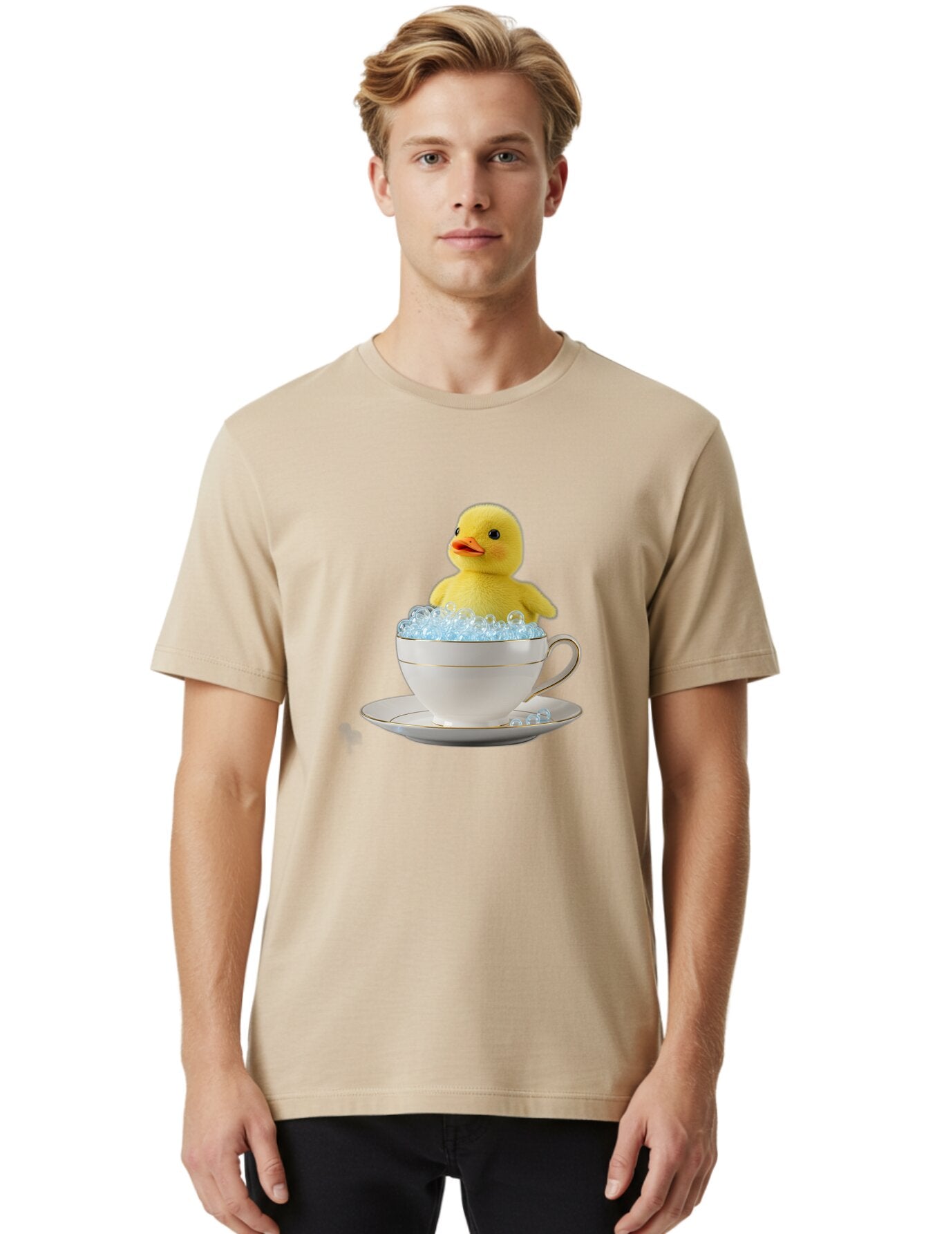 Rubber-Duck-In-Tea-Cup-3 Men'S Graphic Tee, 100% Cotton, Comfortable Casual Summer Wear, Machine Washable, Vintage Camera, Old Camera, Antique Camera, Black Camera, Classic Photography, Photography Equipment, Nostalgic Device, Film Camera, Bar404 30