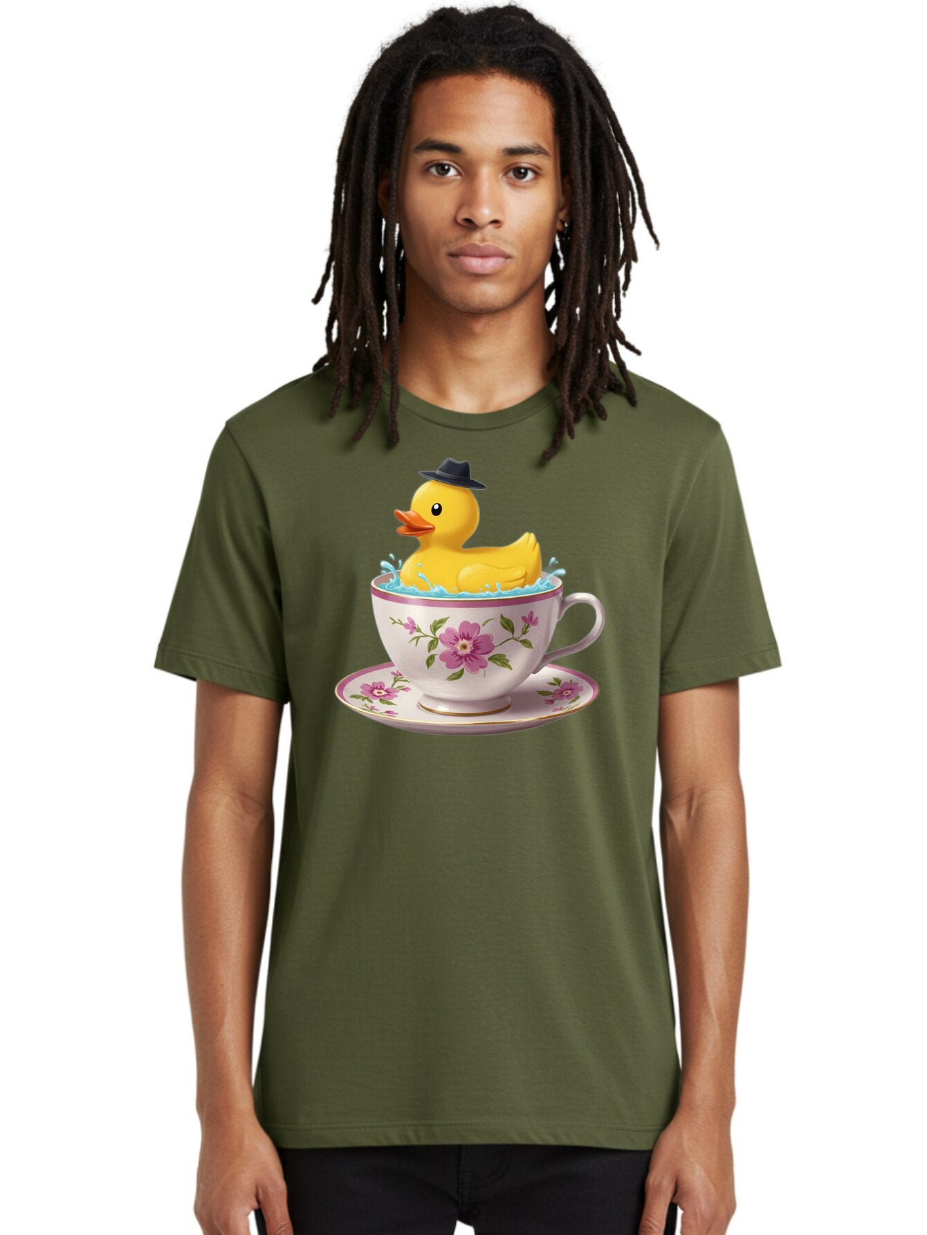 Rubber-Duck-In-Tea-Cup Men'S Graphic Tee, 100% Cotton, Comfortable Casual Summer Wear, Machine Washable, Vintage Camera, Old Camera, Antique Camera, Black Camera, Classic Photography, Photography Equipment, Nostalgic Device, Film Camera, Bar405 24