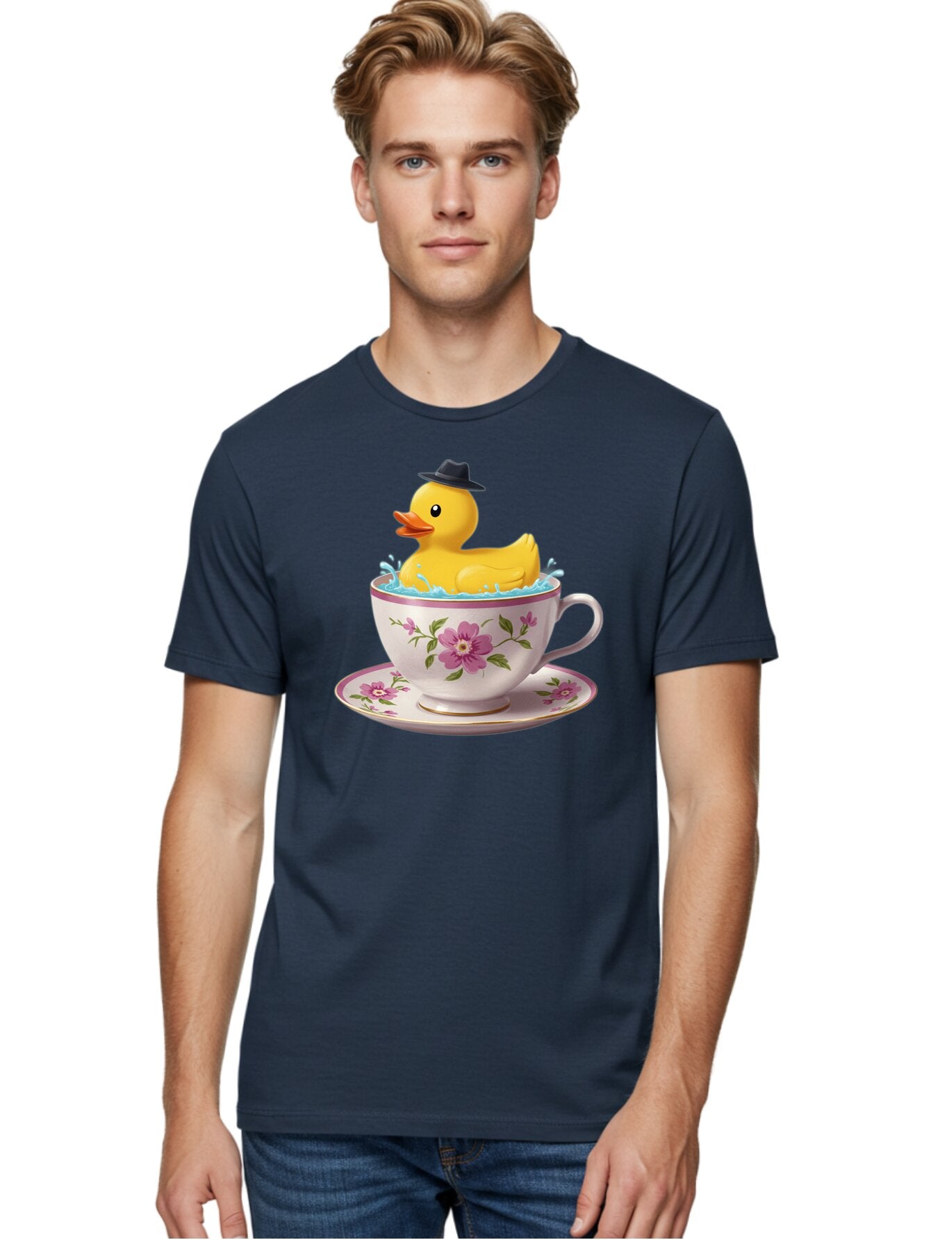 Rubber-Duck-In-Tea-Cup Men'S Graphic Tee, 100% Cotton, Comfortable Casual Summer Wear, Machine Washable, Vintage Camera, Old Camera, Antique Camera, Black Camera, Classic Photography, Photography Equipment, Nostalgic Device, Film Camera, Bar405 29