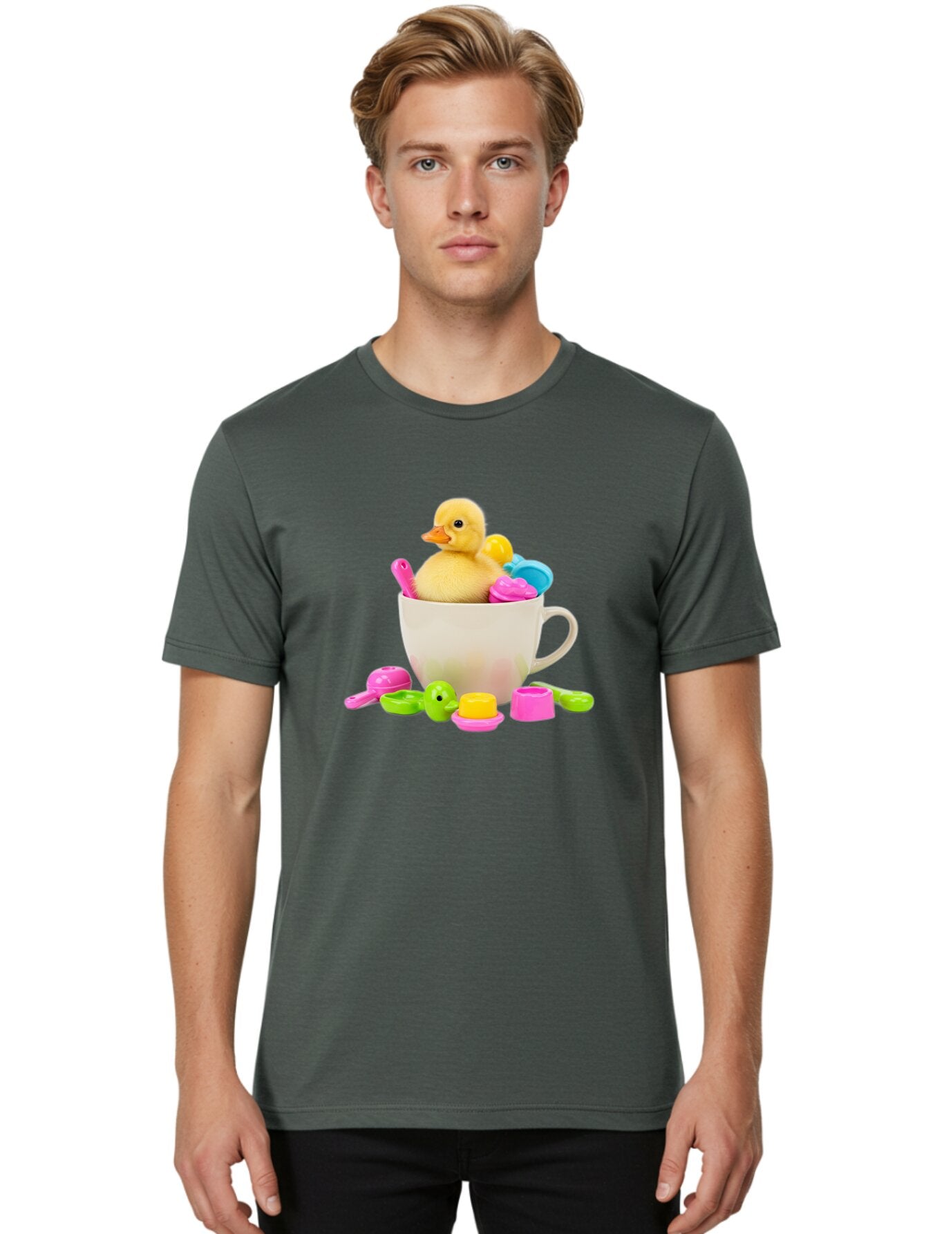 Rubber-Duck-In-Teacup Men'S Graphic Tee, 100% Cotton, Comfortable Casual Summer Wear, Machine Washable, Vintage Camera, Old Camera, Antique Camera, Black Camera, Classic Photography, Photography Equipment, Nostalgic Device, Film Camera, Bar406 28
