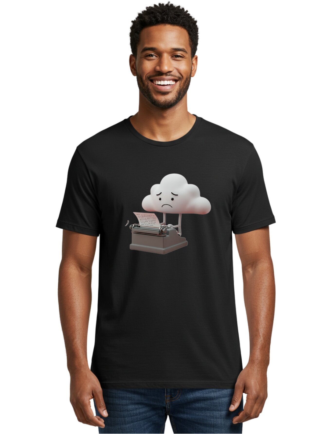 Sad-Cloud-Typing Men'S Graphic Tee, 100% Cotton, Comfortable Casual Summer Wear, Machine Washable, Vintage Camera, Old Camera, Antique Camera, Black Camera, Classic Photography, Photography Equipment, Nostalgic Device, Film Camera, Camera Art Bar414 25