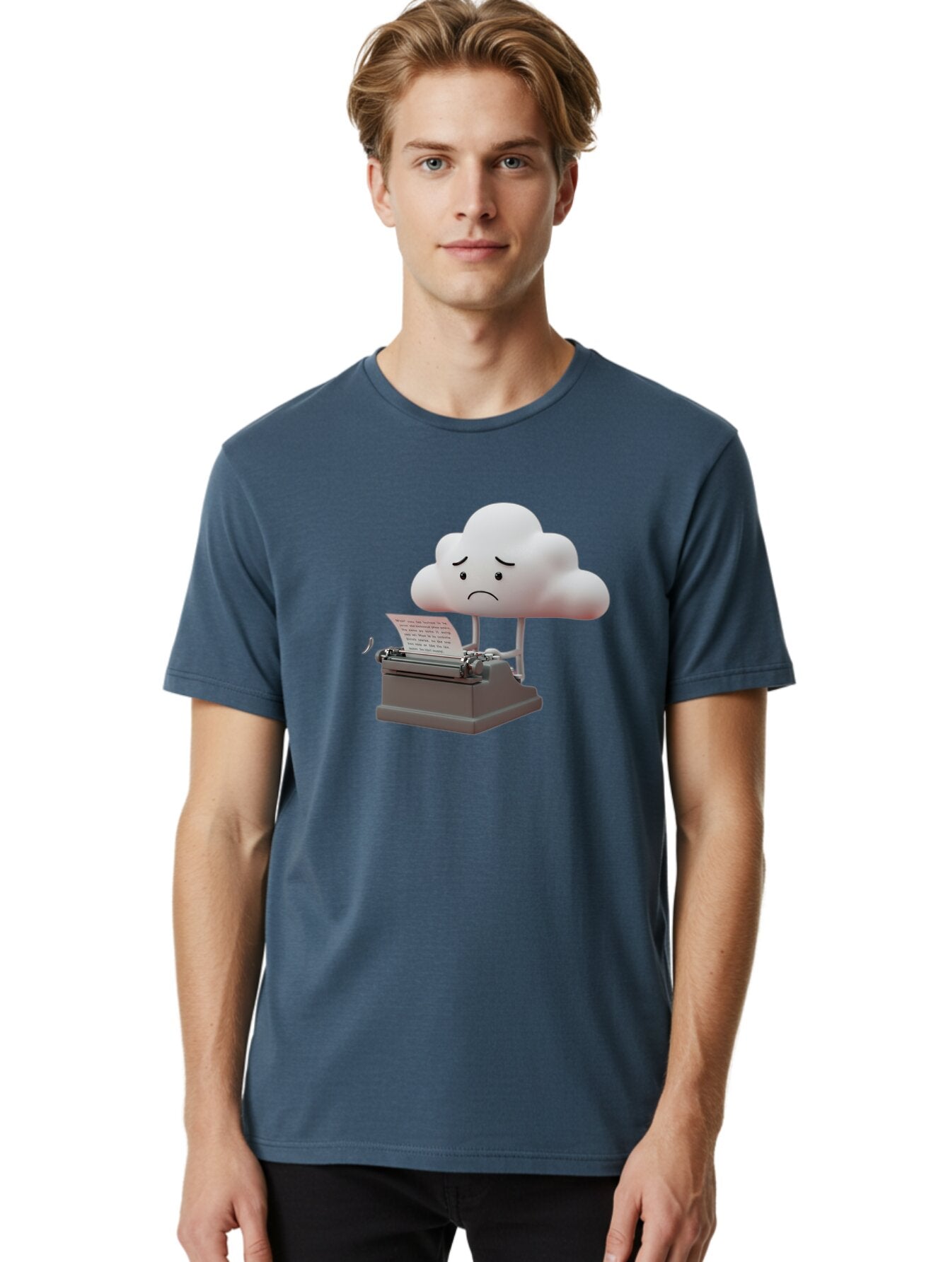 Sad-Cloud-Typing Men'S Graphic Tee, 100% Cotton, Comfortable Casual Summer Wear, Machine Washable, Vintage Camera, Old Camera, Antique Camera, Black Camera, Classic Photography, Photography Equipment, Nostalgic Device, Film Camera, Camera Art Bar414 16