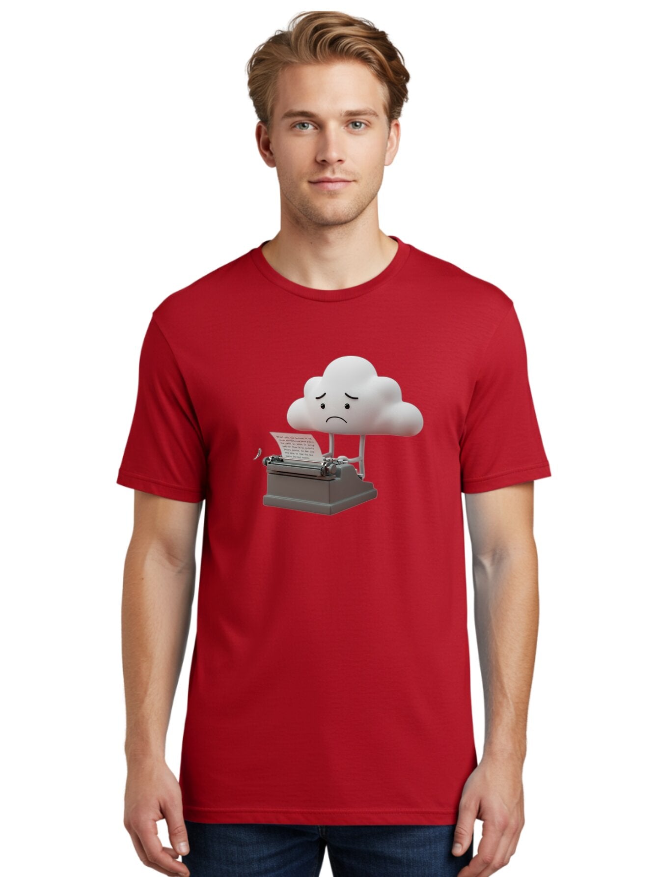 Sad-Cloud-Typing Men'S Graphic Tee, 100% Cotton, Comfortable Casual Summer Wear, Machine Washable, Vintage Camera, Old Camera, Antique Camera, Black Camera, Classic Photography, Photography Equipment, Nostalgic Device, Film Camera, Camera Art Bar414 24