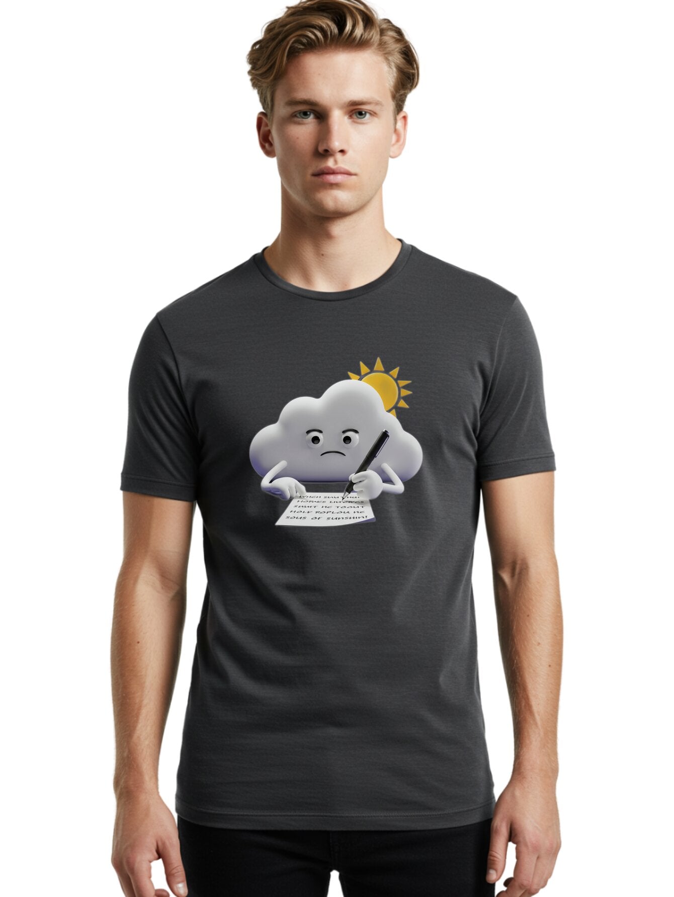 Sad-Cloud-Writing-Letter-1 Men'S Graphic Tee, 100% Cotton, Comfortable Casual Summer Wear, Machine Washable, Vintage Camera, Old Camera, Antique Camera, Black Camera, Classic Photography, Photography Equipment, Nostalgic Device, Film Camera, Bar415 16