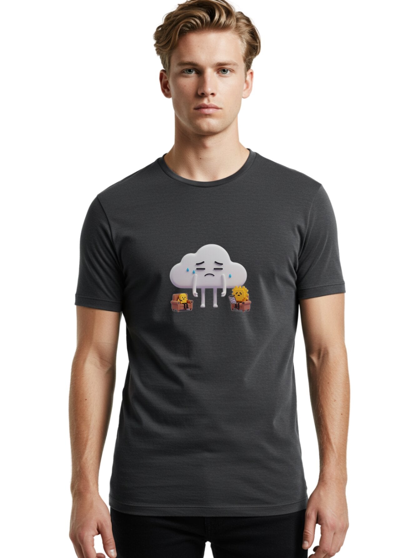 Sad-Cloud Men'S Graphic Tee, 100% Cotton, Comfortable Casual Summer Wear, Machine Washable, Vintage Camera, Old Camera, Antique Camera, Black Camera, Classic Photography, Photography Equipment, Nostalgic Device, Film Camera, Camera Art Bar418 24