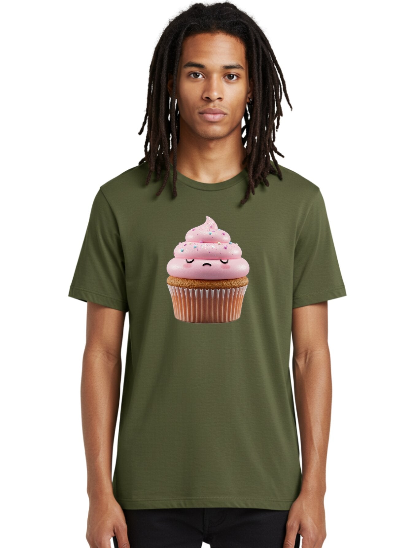 Sad-Cupcake-1 Men'S Graphic Tee, 100% Cotton, Comfortable Casual Summer Wear, Machine Washable, Vintage Camera, Old Camera, Antique Camera, Black Camera, Classic Photography, Photography Equipment, Nostalgic Device, Film Camera, Camera Art Bar420 24