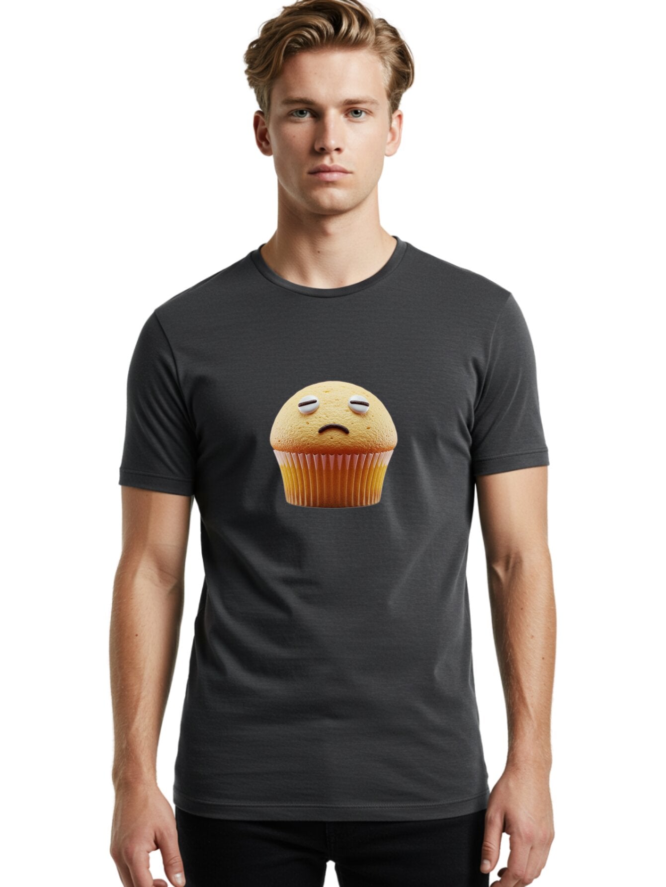 Sad-Cupcake-3 Men'S Graphic Tee, 100% Cotton, Comfortable Casual Summer Wear, Machine Washable, Vintage Camera, Old Camera, Antique Camera, Black Camera, Classic Photography, Photography Equipment, Nostalgic Device, Film Camera, Camera Art Bar422 23