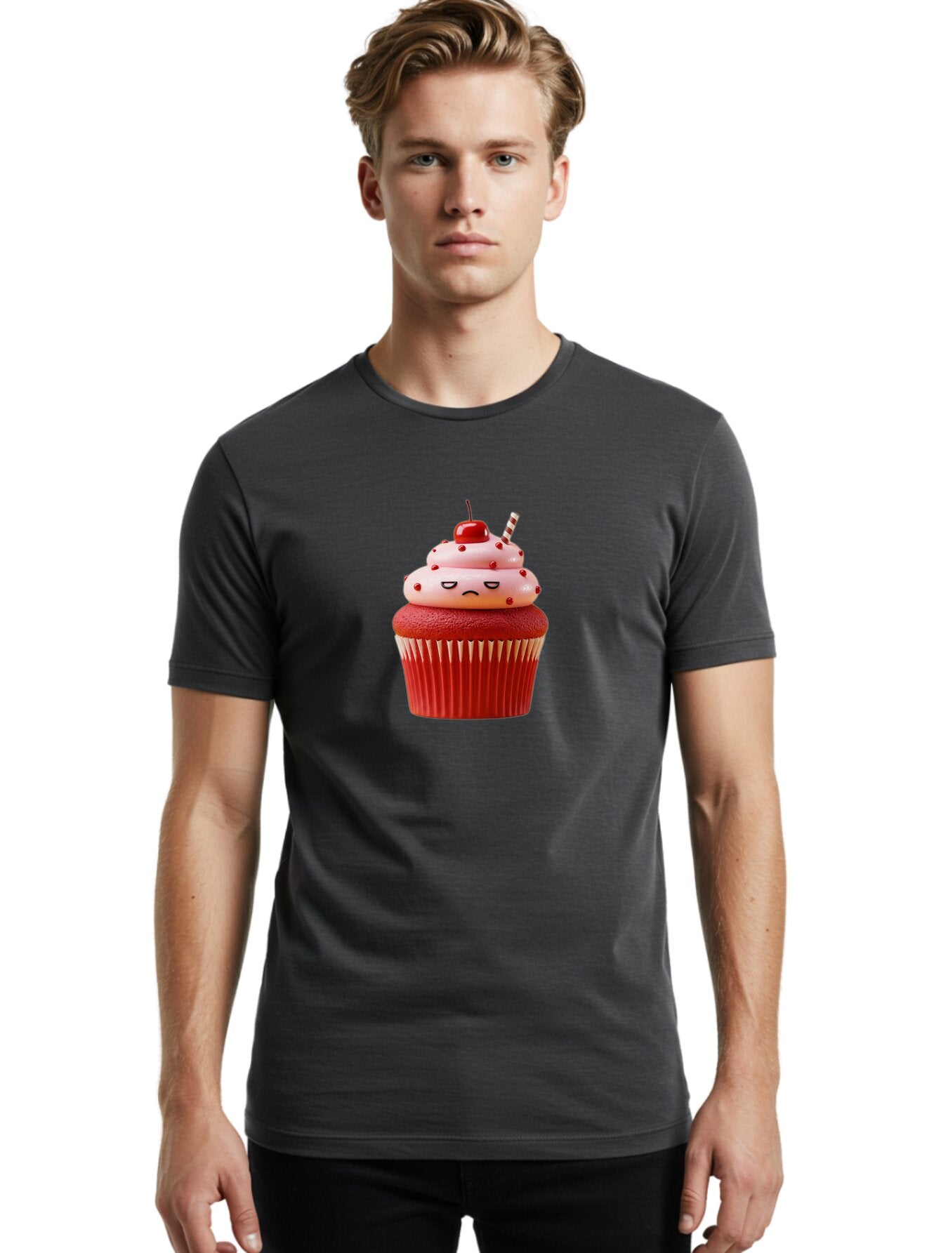 Sad-Cupcake-4 Men'S Graphic Tee, 100% Cotton, Comfortable Casual Summer Wear, Machine Washable, Vintage Camera, Old Camera, Antique Camera, Black Camera, Classic Photography, Photography Equipment, Nostalgic Device, Film Camera, Camera Art Bar423 18