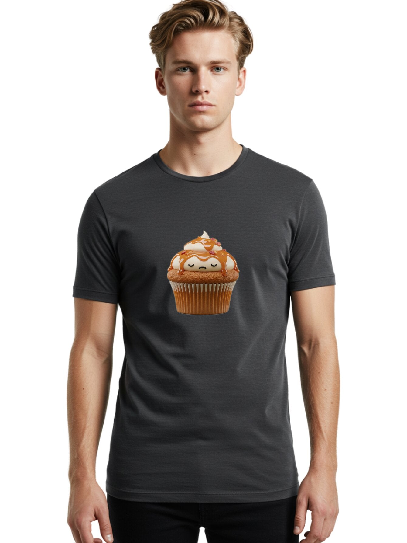 Sad-Cupcake-8 Men'S Graphic Tee, 100% Cotton, Comfortable Casual Summer Wear, Machine Washable, Vintage Camera, Old Camera, Antique Camera, Black Camera, Classic Photography, Photography Equipment, Nostalgic Device, Film Camera, Camera Art Bar427 23