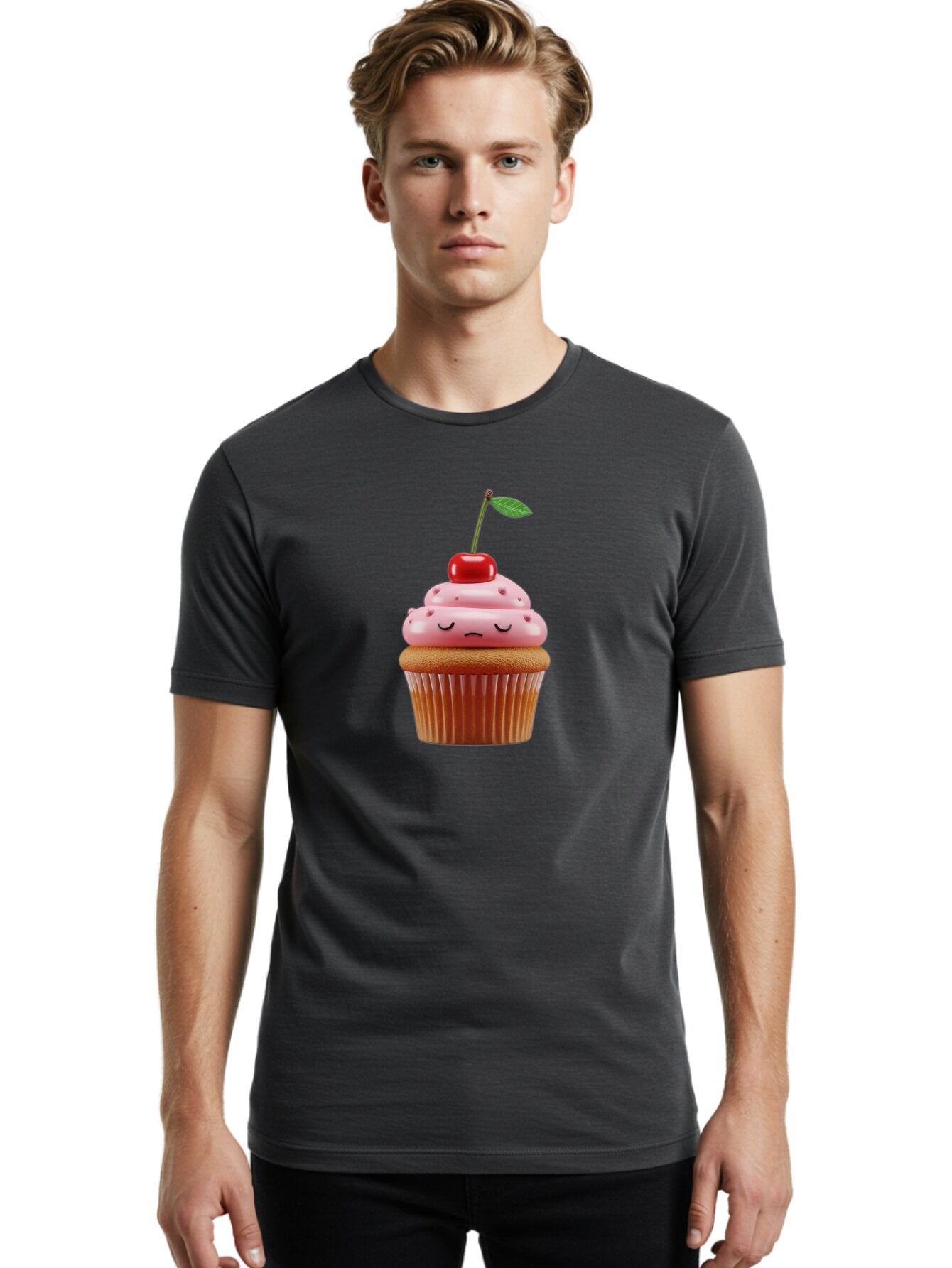 Sad-Cupcake-9 Men'S Graphic Tee, 100% Cotton, Comfortable Casual Summer Wear, Machine Washable, Vintage Camera, Old Camera, Antique Camera, Black Camera, Classic Photography, Photography Equipment, Nostalgic Device, Film Camera, Camera Art Bar428 30