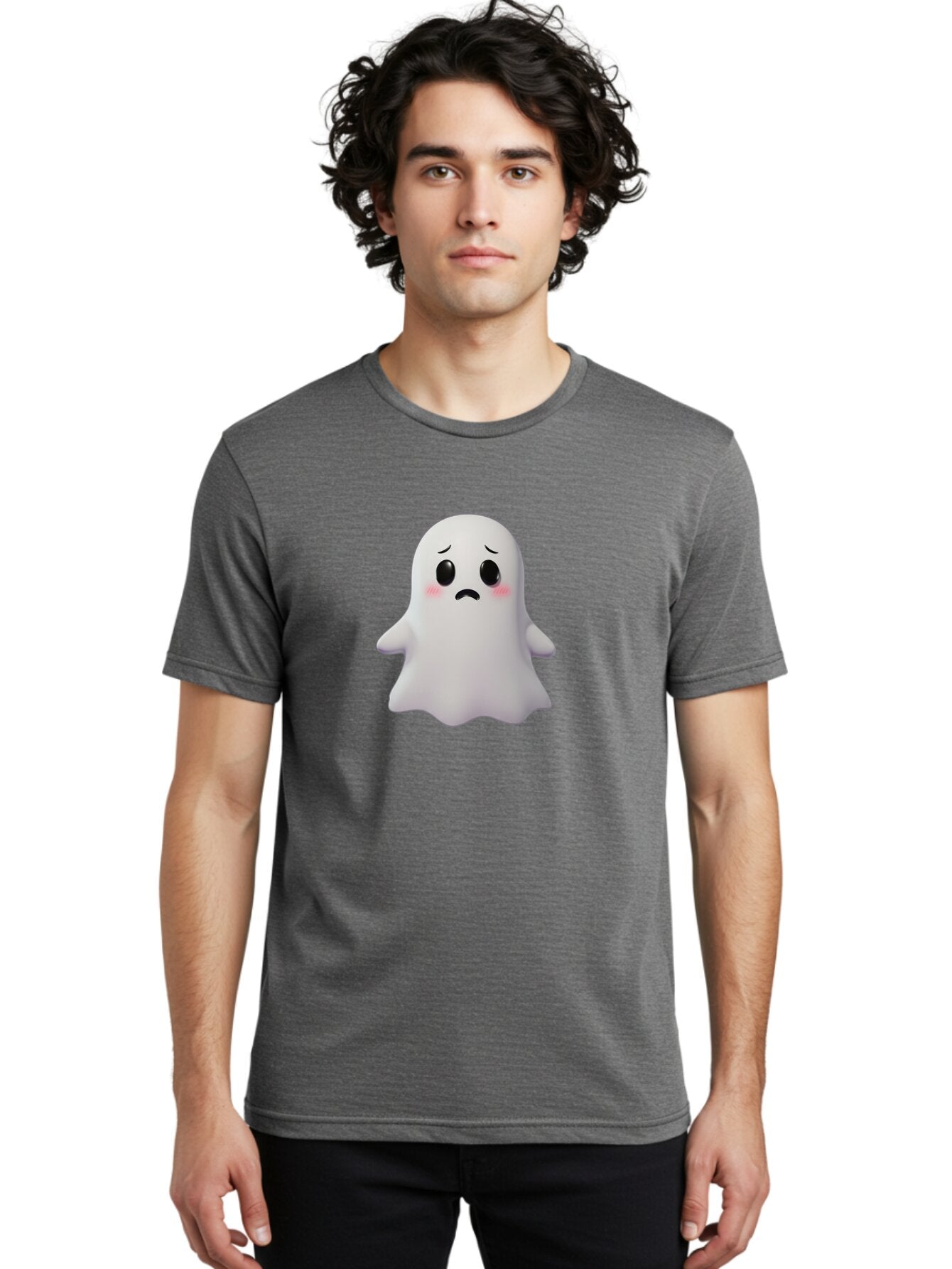 Sad-Ghost-1 Men'S Graphic Tee, 100% Cotton, Comfortable Casual Summer Wear, Machine Washable, Vintage Camera, Old Camera, Antique Camera, Black Camera, Classic Photography, Photography Equipment, Nostalgic Device, Film Camera, Camera Art Bar431 28