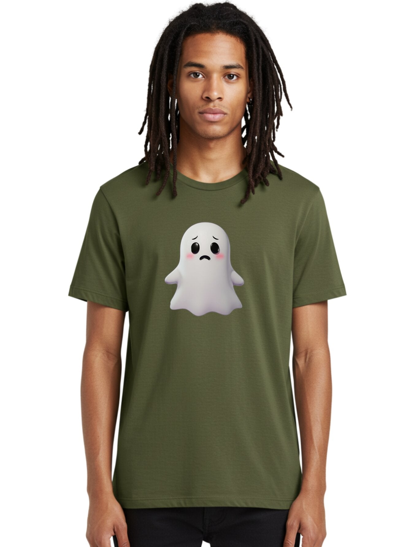 Sad-Ghost-1 Men'S Graphic Tee, 100% Cotton, Comfortable Casual Summer Wear, Machine Washable, Vintage Camera, Old Camera, Antique Camera, Black Camera, Classic Photography, Photography Equipment, Nostalgic Device, Film Camera, Camera Art Bar431 24
