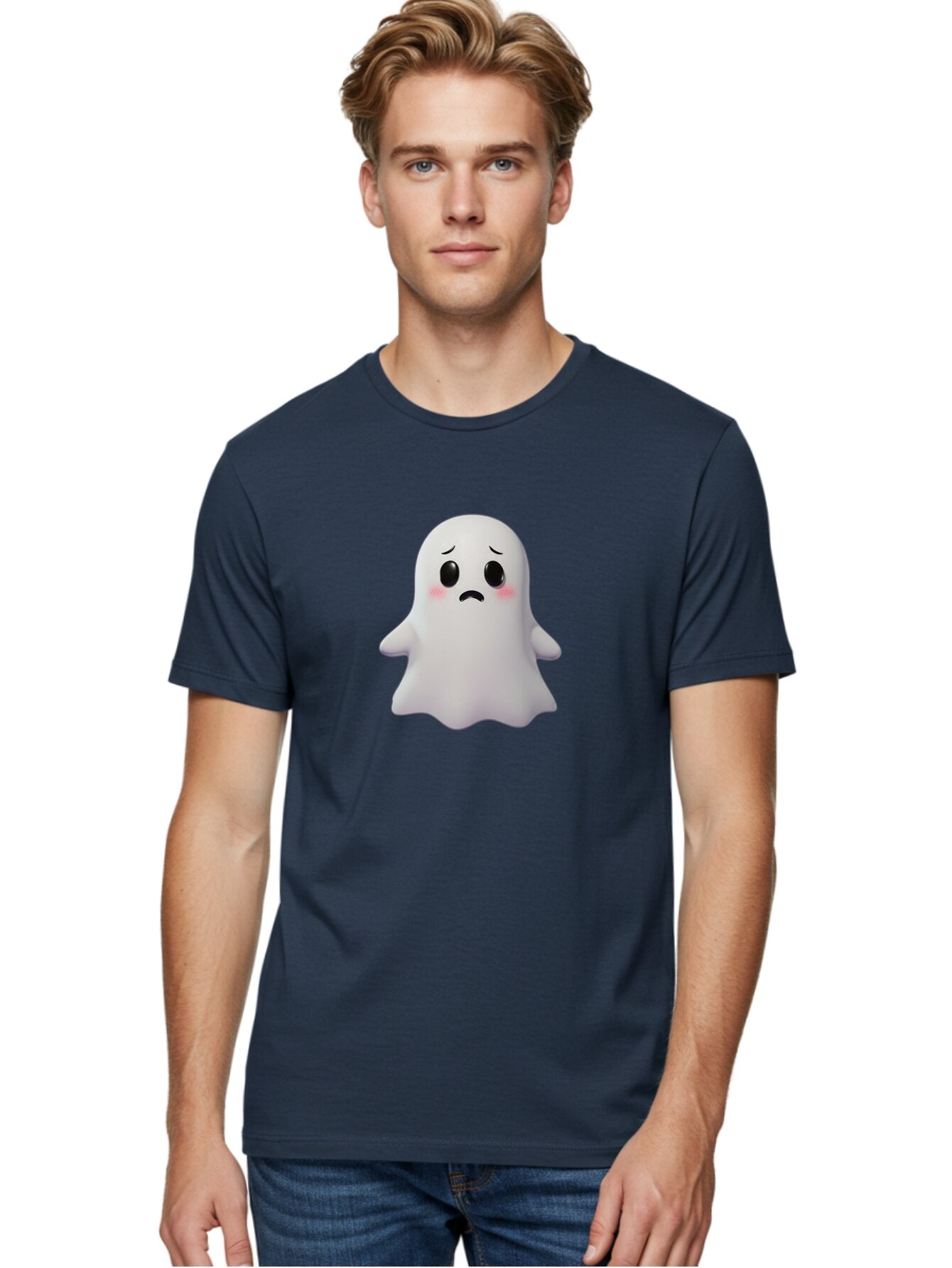Sad-Ghost-1 Men'S Graphic Tee, 100% Cotton, Comfortable Casual Summer Wear, Machine Washable, Vintage Camera, Old Camera, Antique Camera, Black Camera, Classic Photography, Photography Equipment, Nostalgic Device, Film Camera, Camera Art Bar431 20
