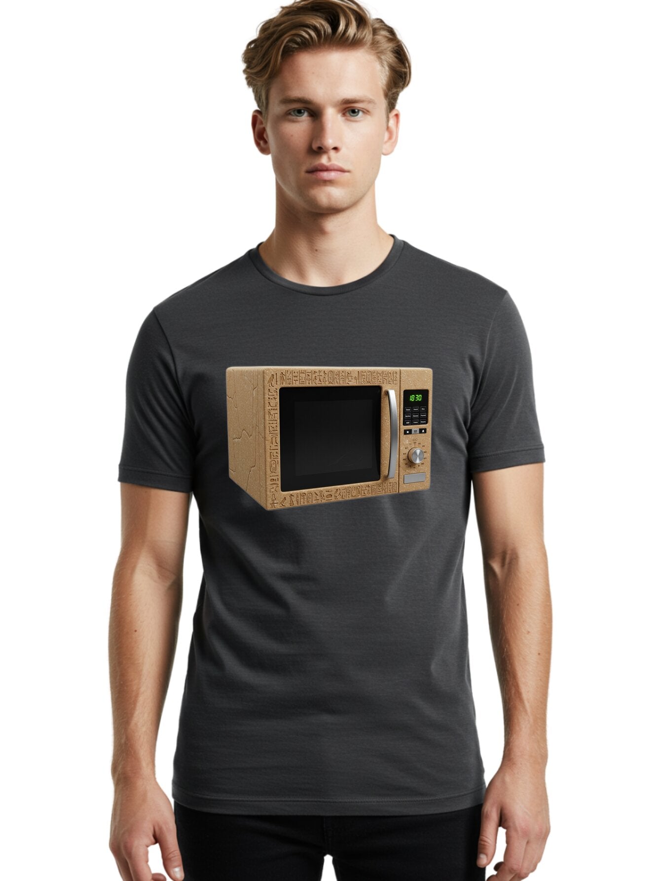 Sarcophagus-Microwave Men'S Graphic Tee, 100% Cotton, Comfortable Casual Summer Wear, Machine Washable, Vintage Camera, Old Camera, Antique Camera, Black Camera, Classic Photography, Photography Equipment, Nostalgic Device, Film Camera, Bar453 20