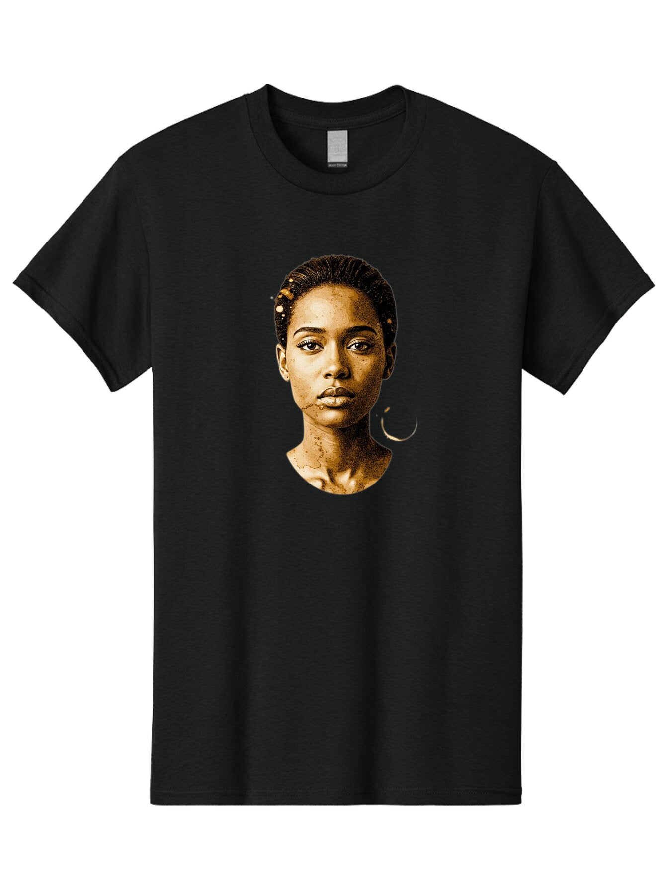 Sepia-Toned-Portrait-Woman Men'S Graphic Tee, 100% Cotton, Comfortable Casual Summer Wear, Machine Washable, Vintage Camera, Old Camera, Antique Camera, Black Camera, Classic Photography, Photography Equipment, Nostalgic Device, Film Camera, Bar461 3