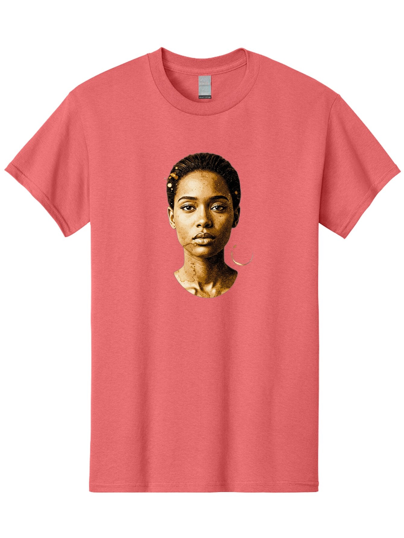 Sepia-Toned-Portrait-Woman Men'S Graphic Tee, 100% Cotton, Comfortable Casual Summer Wear, Machine Washable, Vintage Camera, Old Camera, Antique Camera, Black Camera, Classic Photography, Photography Equipment, Nostalgic Device, Film Camera, Bar461 6
