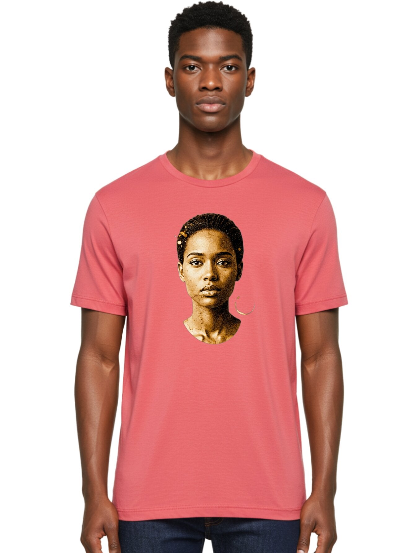 Sepia-Toned-Portrait-Woman Men'S Graphic Tee, 100% Cotton, Comfortable Casual Summer Wear, Machine Washable, Vintage Camera, Old Camera, Antique Camera, Black Camera, Classic Photography, Photography Equipment, Nostalgic Device, Film Camera, Bar461 24