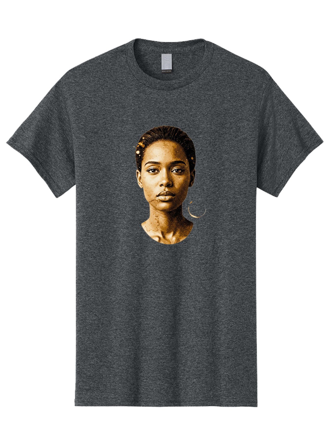 Sepia-Toned-Portrait-Woman Men'S Graphic Tee, 100% Cotton, Comfortable Casual Summer Wear, Machine Washable, Vintage Camera, Old Camera, Antique Camera, Black Camera, Classic Photography, Photography Equipment, Nostalgic Device, Film Camera, Bar461 4