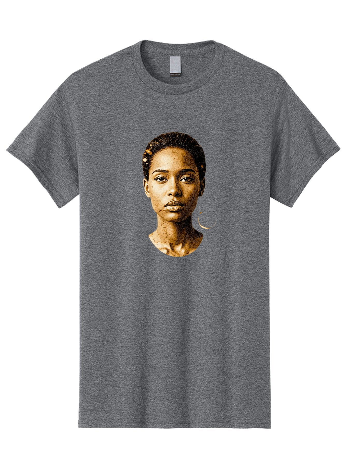 Sepia-Toned-Portrait-Woman Men'S Graphic Tee, 100% Cotton, Comfortable Casual Summer Wear, Machine Washable, Vintage Camera, Old Camera, Antique Camera, Black Camera, Classic Photography, Photography Equipment, Nostalgic Device, Film Camera, Bar461 10
