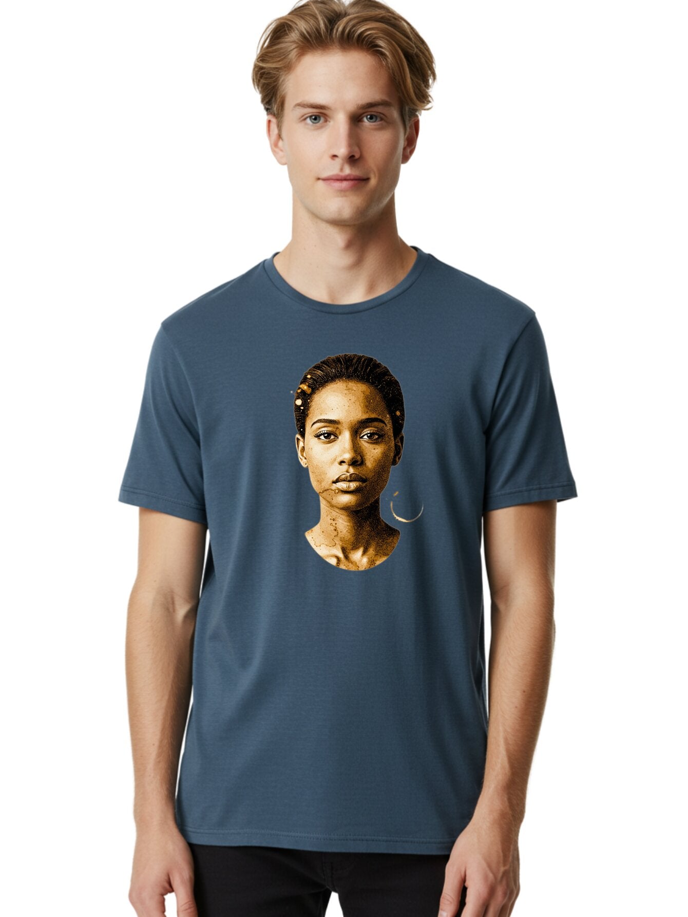 Sepia-Toned-Portrait-Woman Men'S Graphic Tee, 100% Cotton, Comfortable Casual Summer Wear, Machine Washable, Vintage Camera, Old Camera, Antique Camera, Black Camera, Classic Photography, Photography Equipment, Nostalgic Device, Film Camera, Bar461 29