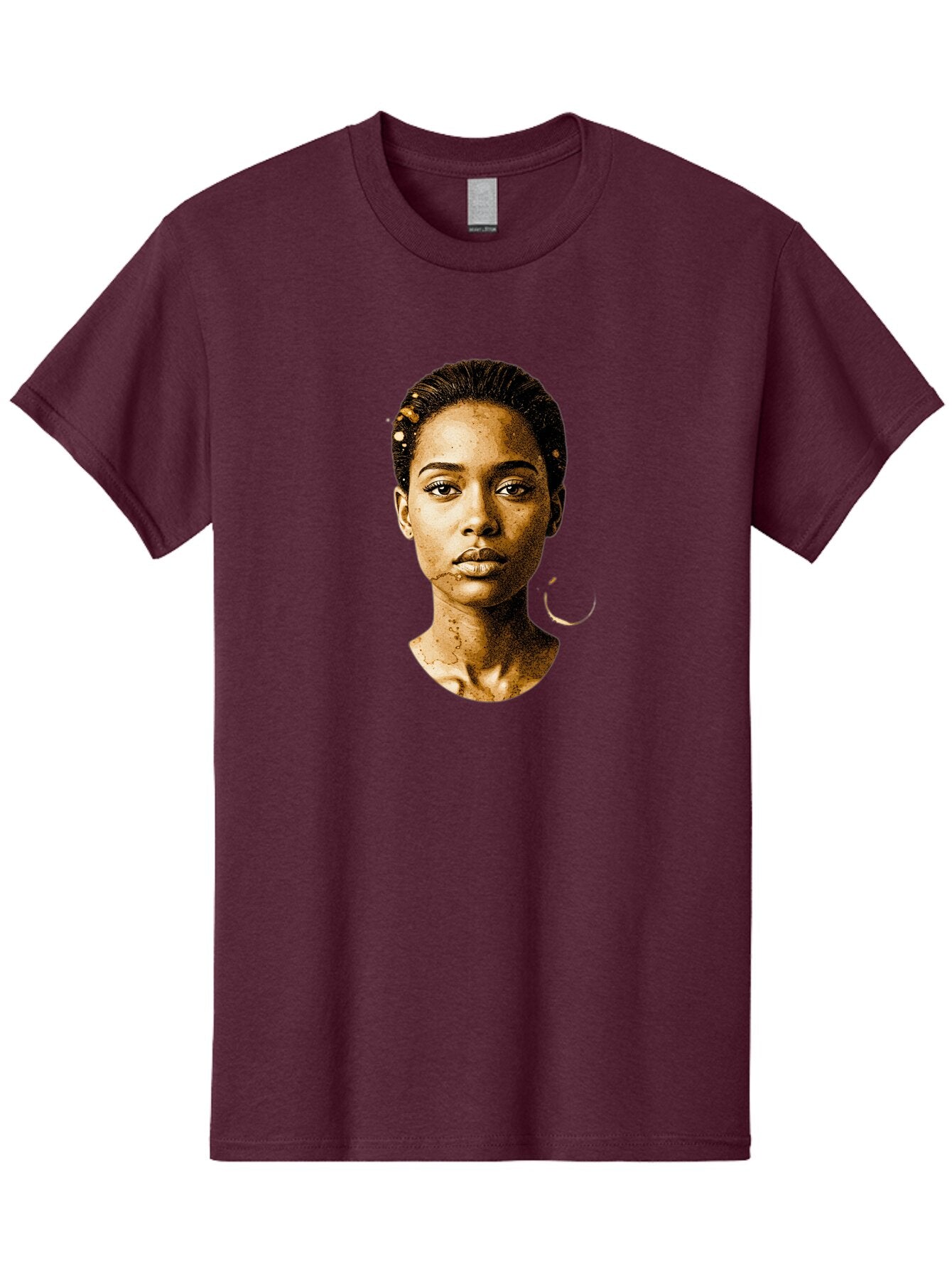 Sepia-Toned-Portrait-Woman Men'S Graphic Tee, 100% Cotton, Comfortable Casual Summer Wear, Machine Washable, Vintage Camera, Old Camera, Antique Camera, Black Camera, Classic Photography, Photography Equipment, Nostalgic Device, Film Camera, Bar461 8