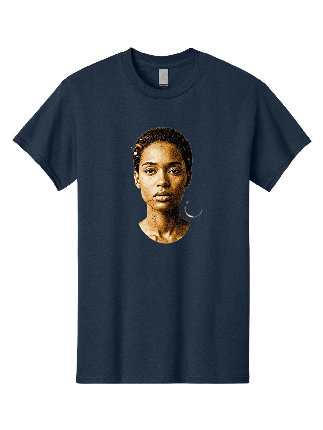 Sepia-Toned-Portrait-Woman Men'S Graphic Tee, 100% Cotton, Comfortable Casual Summer Wear, Machine Washable, Vintage Camera, Old Camera, Antique Camera, Black Camera, Classic Photography, Photography Equipment, Nostalgic Device, Film Camera, Bar461 5