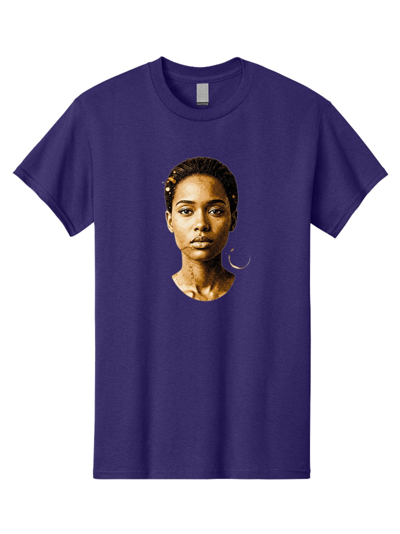 Sepia-Toned-Portrait-Woman Men'S Graphic Tee, 100% Cotton, Comfortable Casual Summer Wear, Machine Washable, Vintage Camera, Old Camera, Antique Camera, Black Camera, Classic Photography, Photography Equipment, Nostalgic Device, Film Camera, Bar461