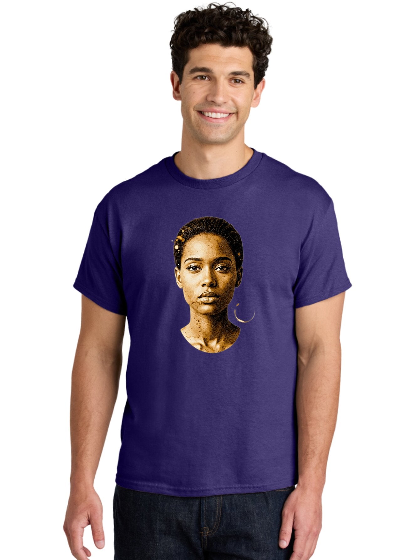 Sepia-Toned-Portrait-Woman Men'S Graphic Tee, 100% Cotton, Comfortable Casual Summer Wear, Machine Washable, Vintage Camera, Old Camera, Antique Camera, Black Camera, Classic Photography, Photography Equipment, Nostalgic Device, Film Camera, Bar461 21