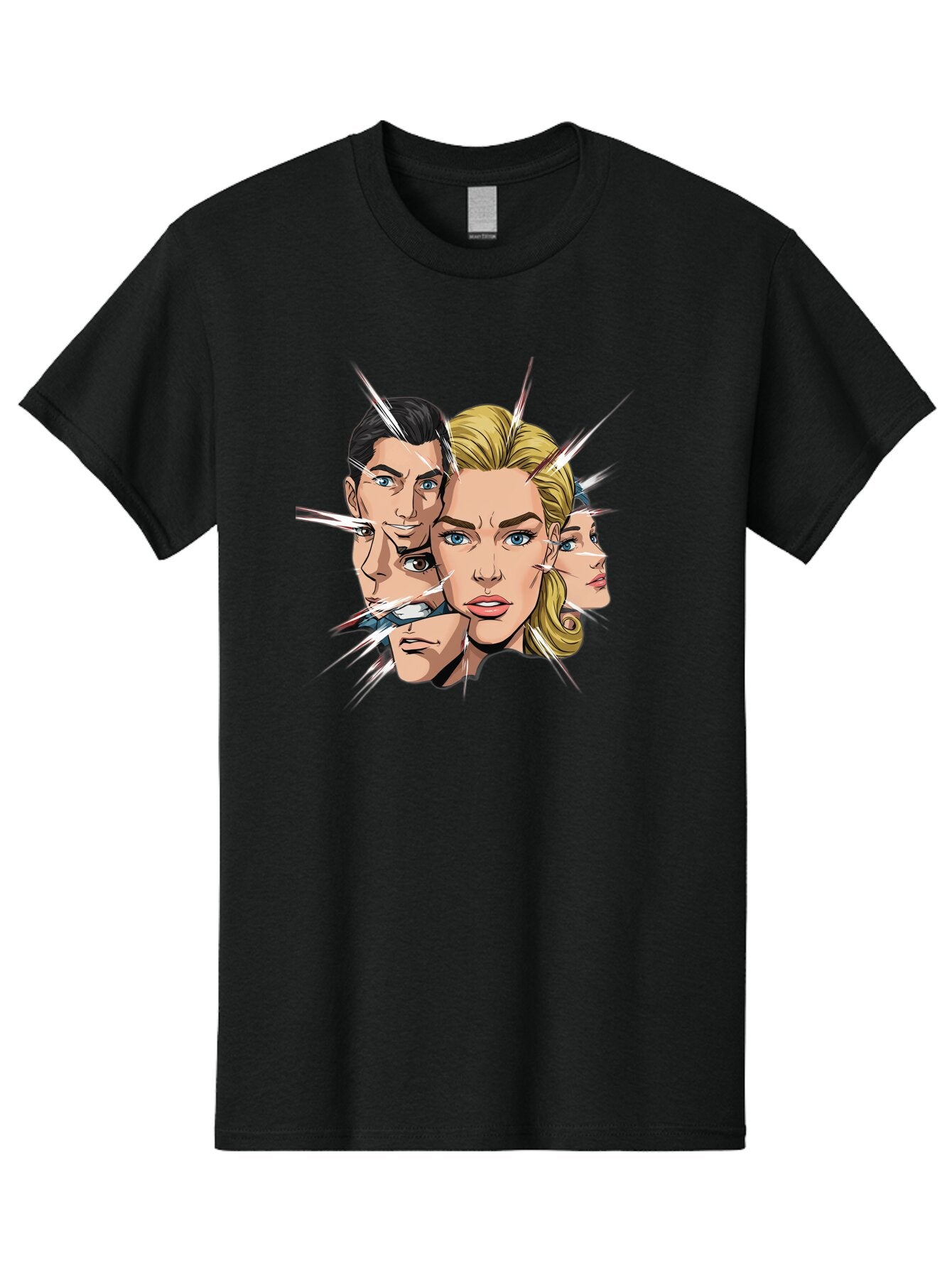 Shards-Of-Faces Men'S Graphic Tee, 100% Cotton, Comfortable Casual Summer Wear, Machine Washable, Vintage Camera, Old Camera, Antique Camera, Black Camera, Classic Photography, Photography Equipment, Nostalgic Device, Film Camera, Camera Art Bar462 9
