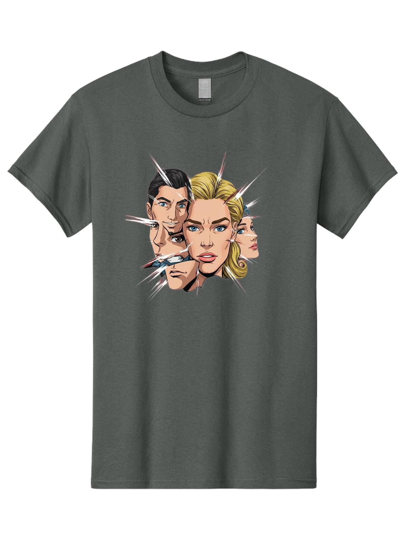Shards-Of-Faces Men'S Graphic Tee, 100% Cotton, Comfortable Casual Summer Wear, Machine Washable, Vintage Camera, Old Camera, Antique Camera, Black Camera, Classic Photography, Photography Equipment, Nostalgic Device, Film Camera, Camera Art Bar462 13