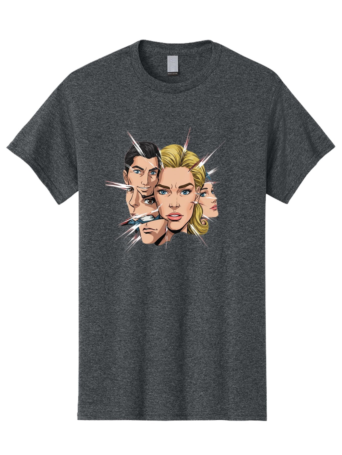 Shards-Of-Faces Men'S Graphic Tee, 100% Cotton, Comfortable Casual Summer Wear, Machine Washable, Vintage Camera, Old Camera, Antique Camera, Black Camera, Classic Photography, Photography Equipment, Nostalgic Device, Film Camera, Camera Art Bar462 11