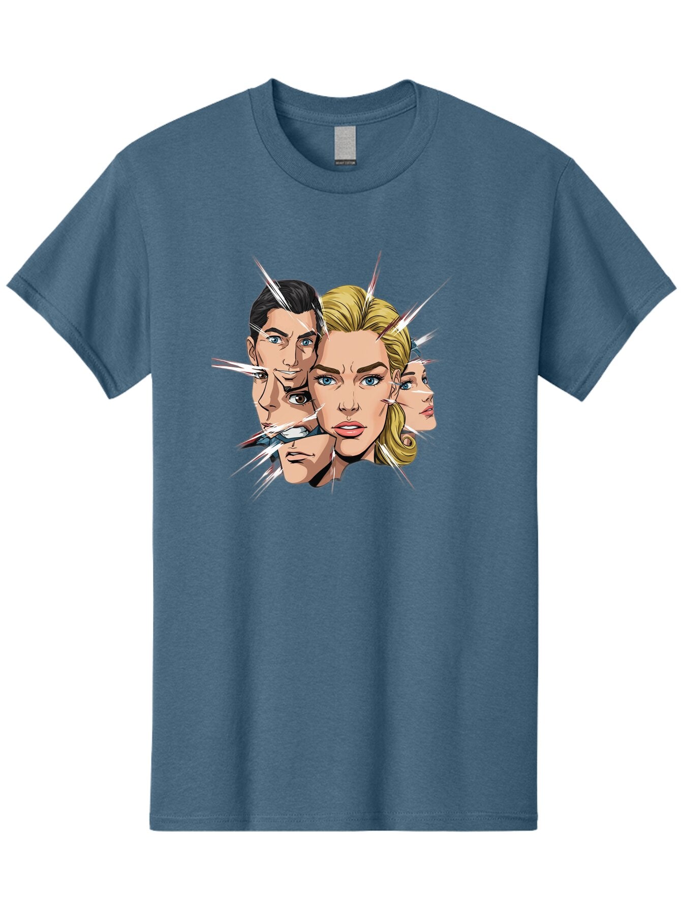 Shards-Of-Faces Men'S Graphic Tee, 100% Cotton, Comfortable Casual Summer Wear, Machine Washable, Vintage Camera, Old Camera, Antique Camera, Black Camera, Classic Photography, Photography Equipment, Nostalgic Device, Film Camera, Camera Art Bar462 5