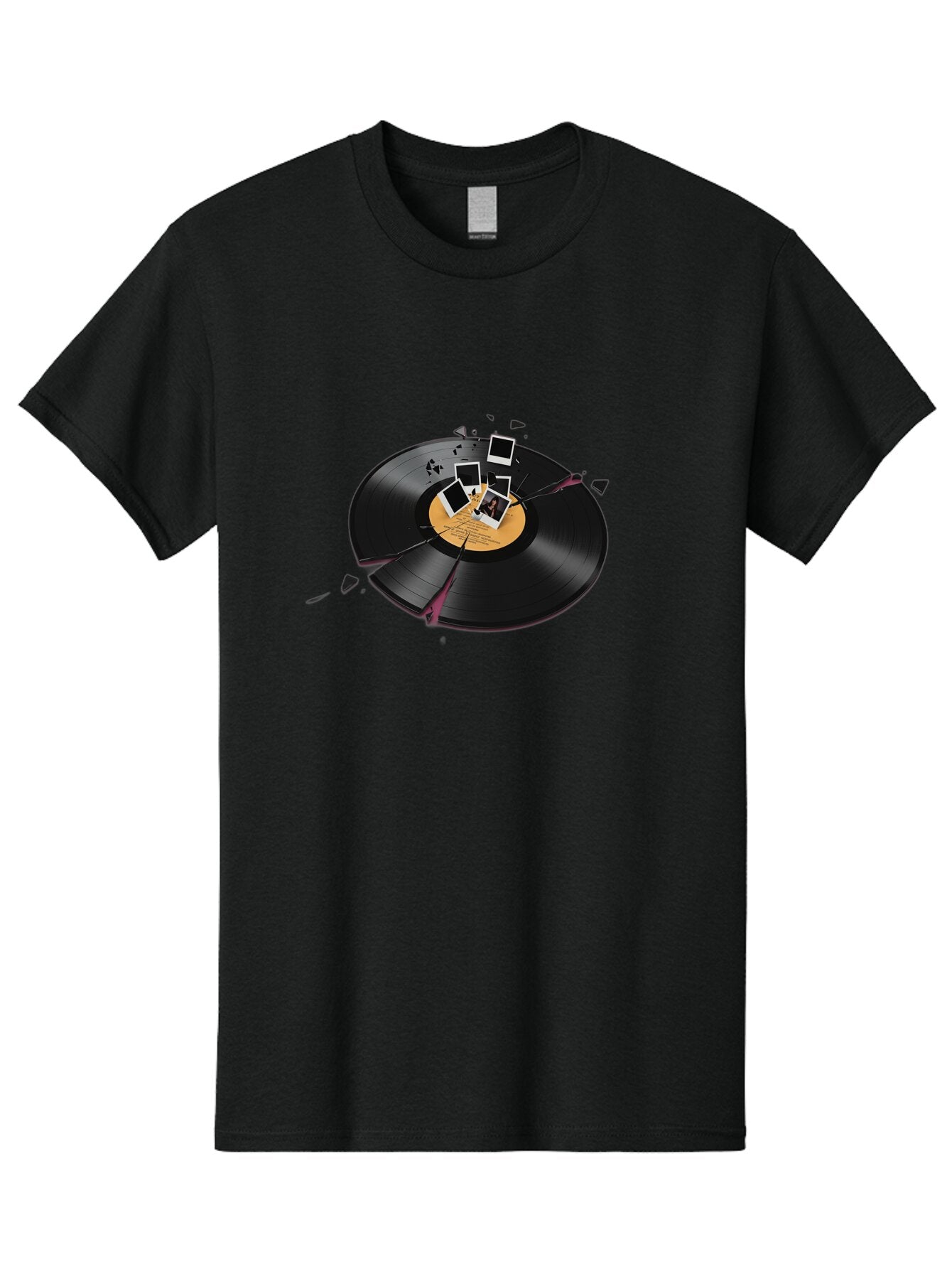 Shattered-Vinyl-Record-1 Men'S Graphic Tee, 100% Cotton, Comfortable Casual Summer Wear, Machine Washable, Vintage Camera, Old Camera, Antique Camera, Black Camera, Classic Photography, Photography Equipment, Nostalgic Device, Film Camera, Bar477 15