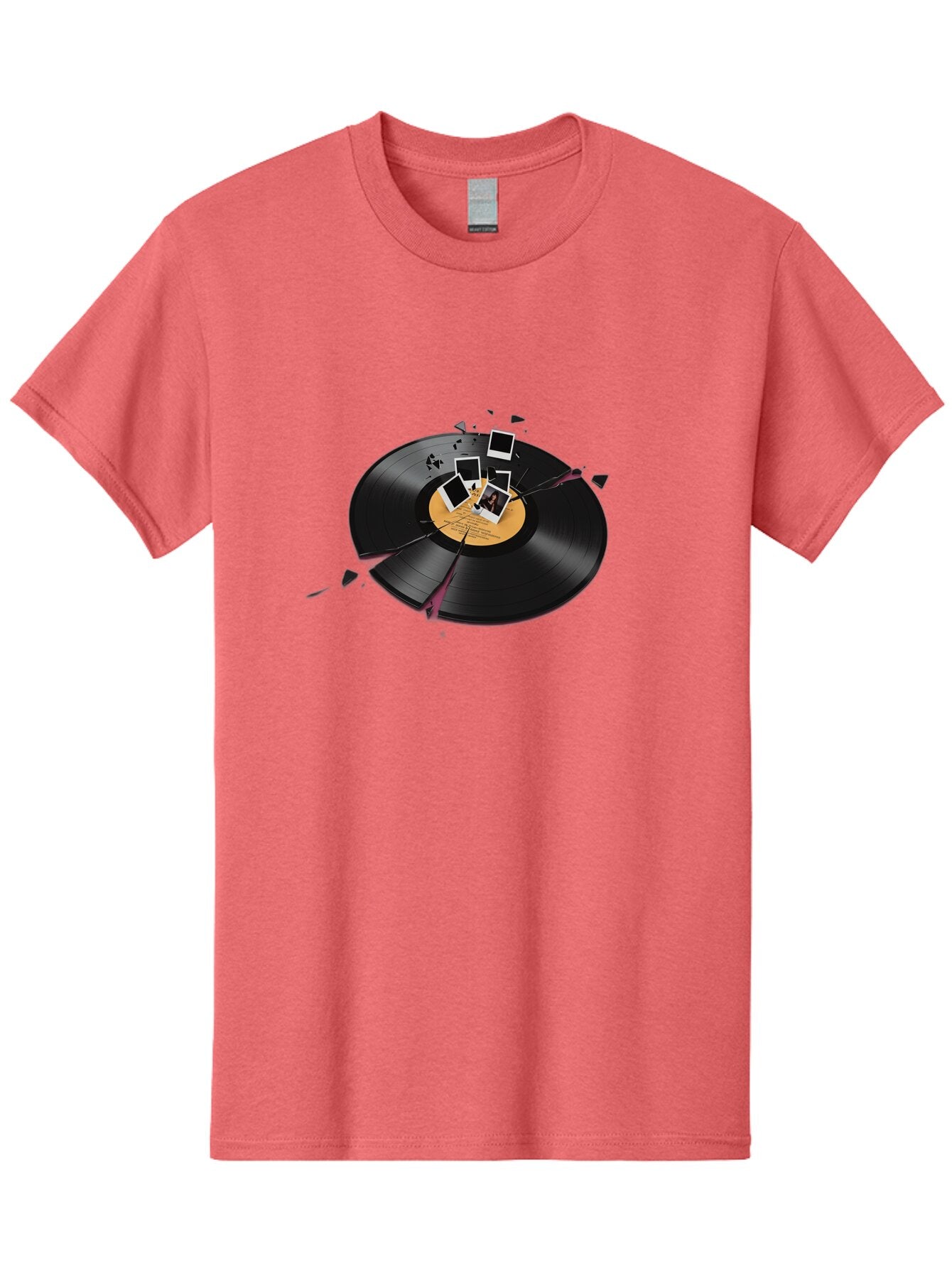 Shattered-Vinyl-Record-1 Men'S Graphic Tee, 100% Cotton, Comfortable Casual Summer Wear, Machine Washable, Vintage Camera, Old Camera, Antique Camera, Black Camera, Classic Photography, Photography Equipment, Nostalgic Device, Film Camera, Bar477 8