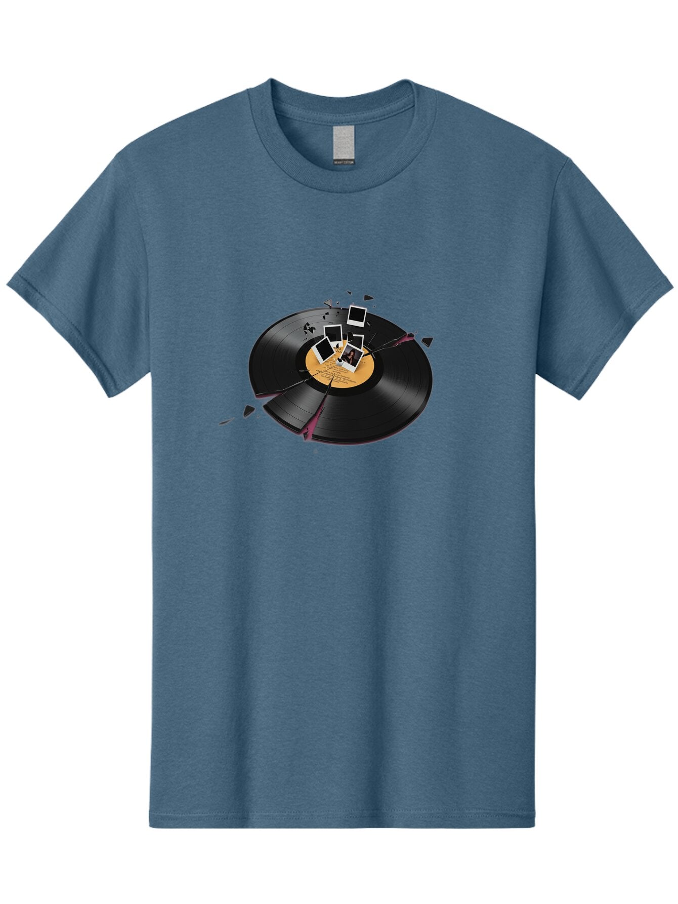Shattered-Vinyl-Record-1 Men'S Graphic Tee, 100% Cotton, Comfortable Casual Summer Wear, Machine Washable, Vintage Camera, Old Camera, Antique Camera, Black Camera, Classic Photography, Photography Equipment, Nostalgic Device, Film Camera, Bar477 11