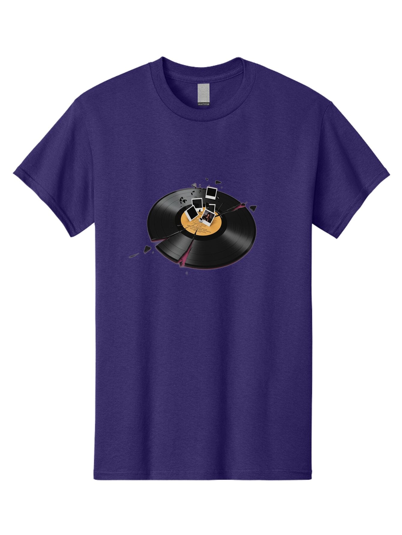Shattered-Vinyl-Record-1 Men'S Graphic Tee, 100% Cotton, Comfortable Casual Summer Wear, Machine Washable, Vintage Camera, Old Camera, Antique Camera, Black Camera, Classic Photography, Photography Equipment, Nostalgic Device, Film Camera, Bar477 6