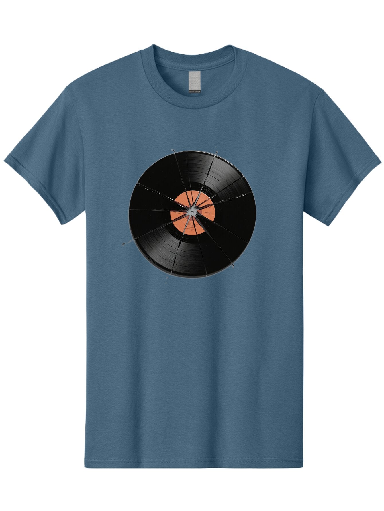 Shattered-Vinyl-Record Men'S Graphic Tee, 100% Cotton, Comfortable Casual Summer Wear, Machine Washable, Vintage Camera, Old Camera, Antique Camera, Black Camera, Classic Photography, Photography Equipment, Nostalgic Device, Film Camera, Bar478