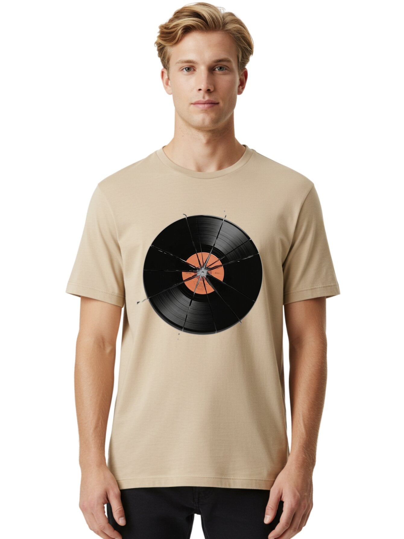 Shattered-Vinyl-Record Men'S Graphic Tee, 100% Cotton, Comfortable Casual Summer Wear, Machine Washable, Vintage Camera, Old Camera, Antique Camera, Black Camera, Classic Photography, Photography Equipment, Nostalgic Device, Film Camera, Bar478 18