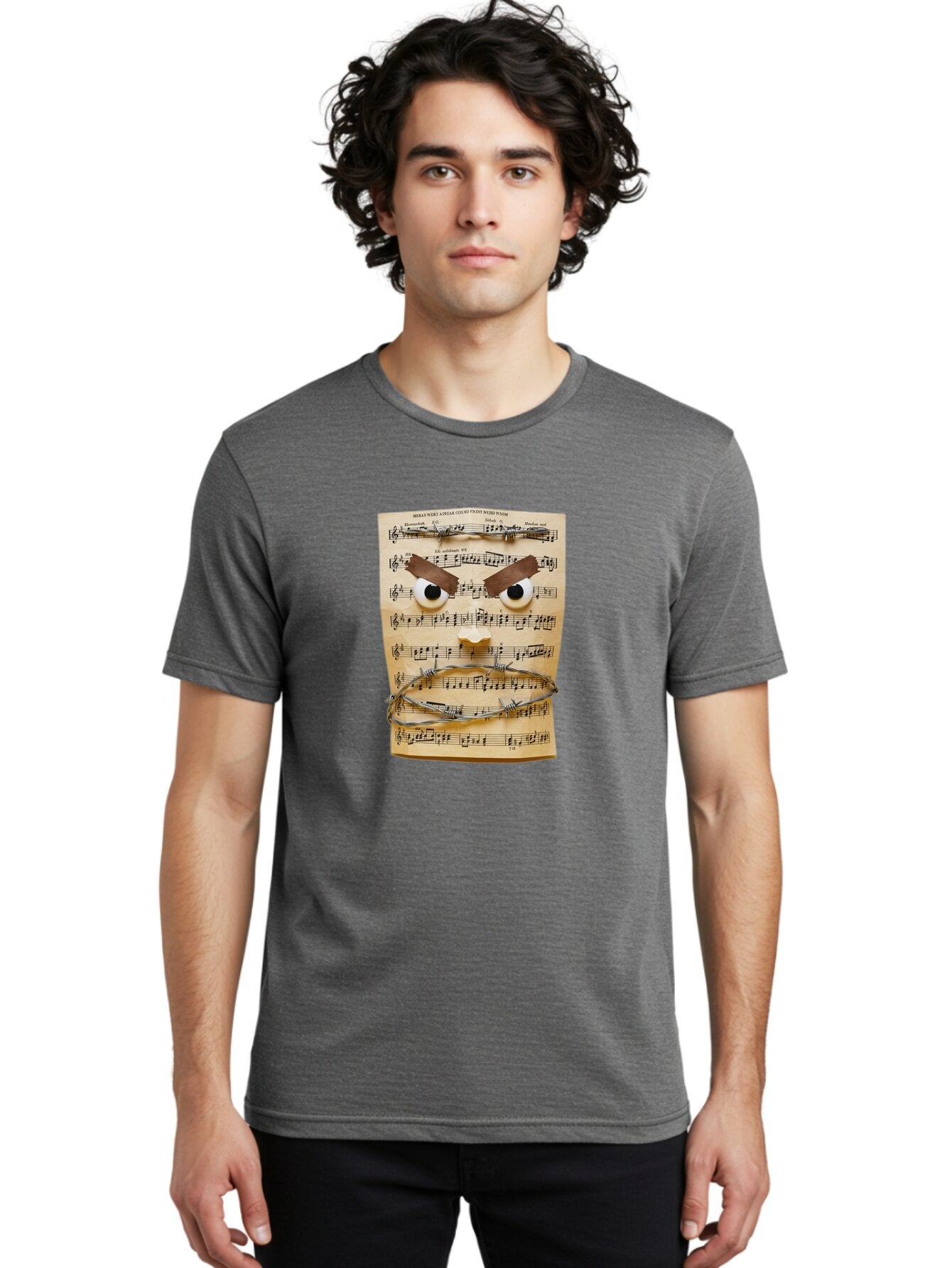 Sheet-Music-Portrait Men'S Graphic Tee, 100% Cotton, Comfortable Casual Summer Wear, Machine Washable, Vintage Camera, Old Camera, Antique Camera, Black Camera, Classic Photography, Photography Equipment, Nostalgic Device, Film Camera, Bar482 24