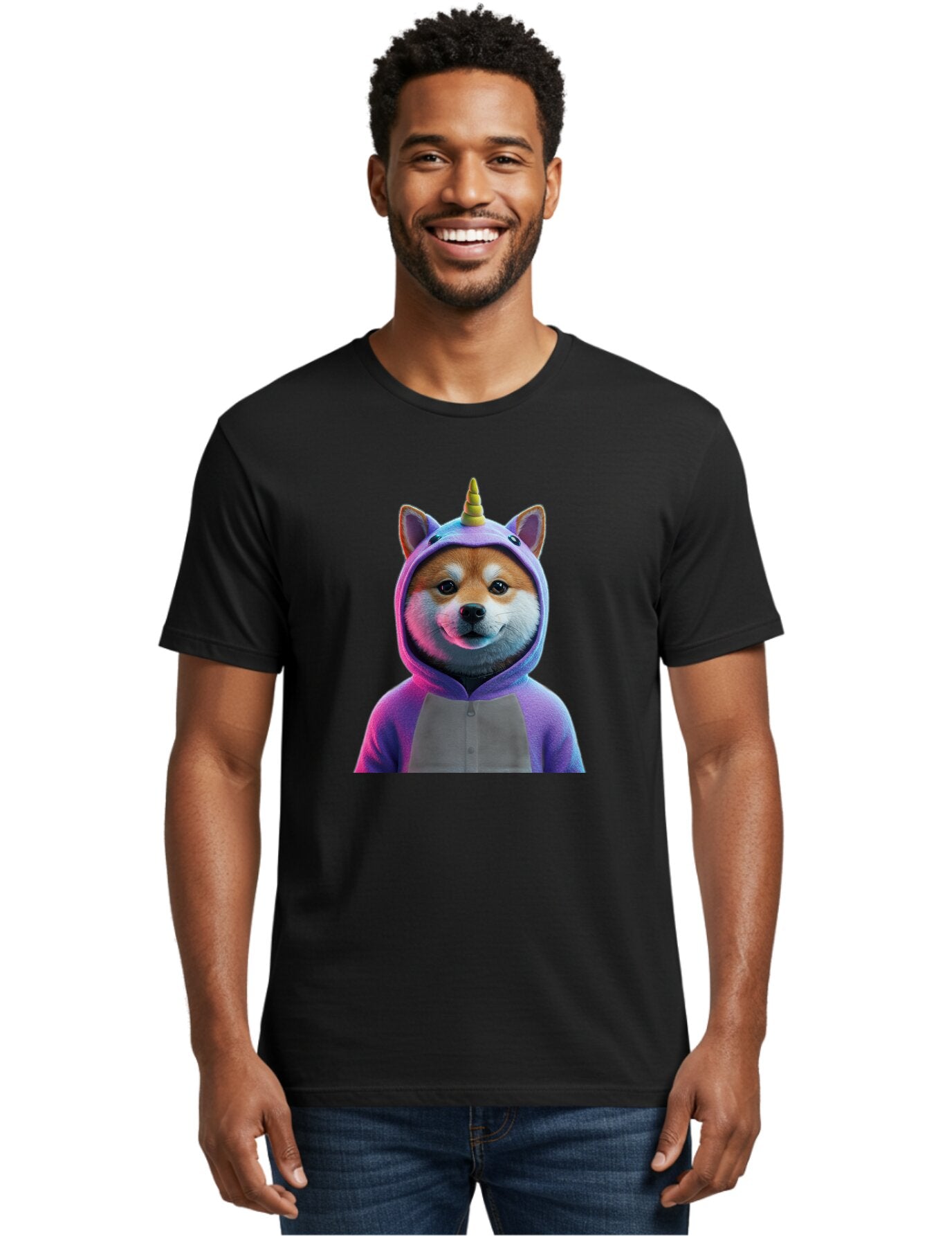 Shiba-Inu-Unicorn Men'S Graphic Tee, 100% Cotton, Comfortable Casual Summer Wear, Machine Washable, Vintage Camera, Old Camera, Antique Camera, Black Camera, Classic Photography, Photography Equipment, Nostalgic Device, Film Camera, Camera Art Bar483 26