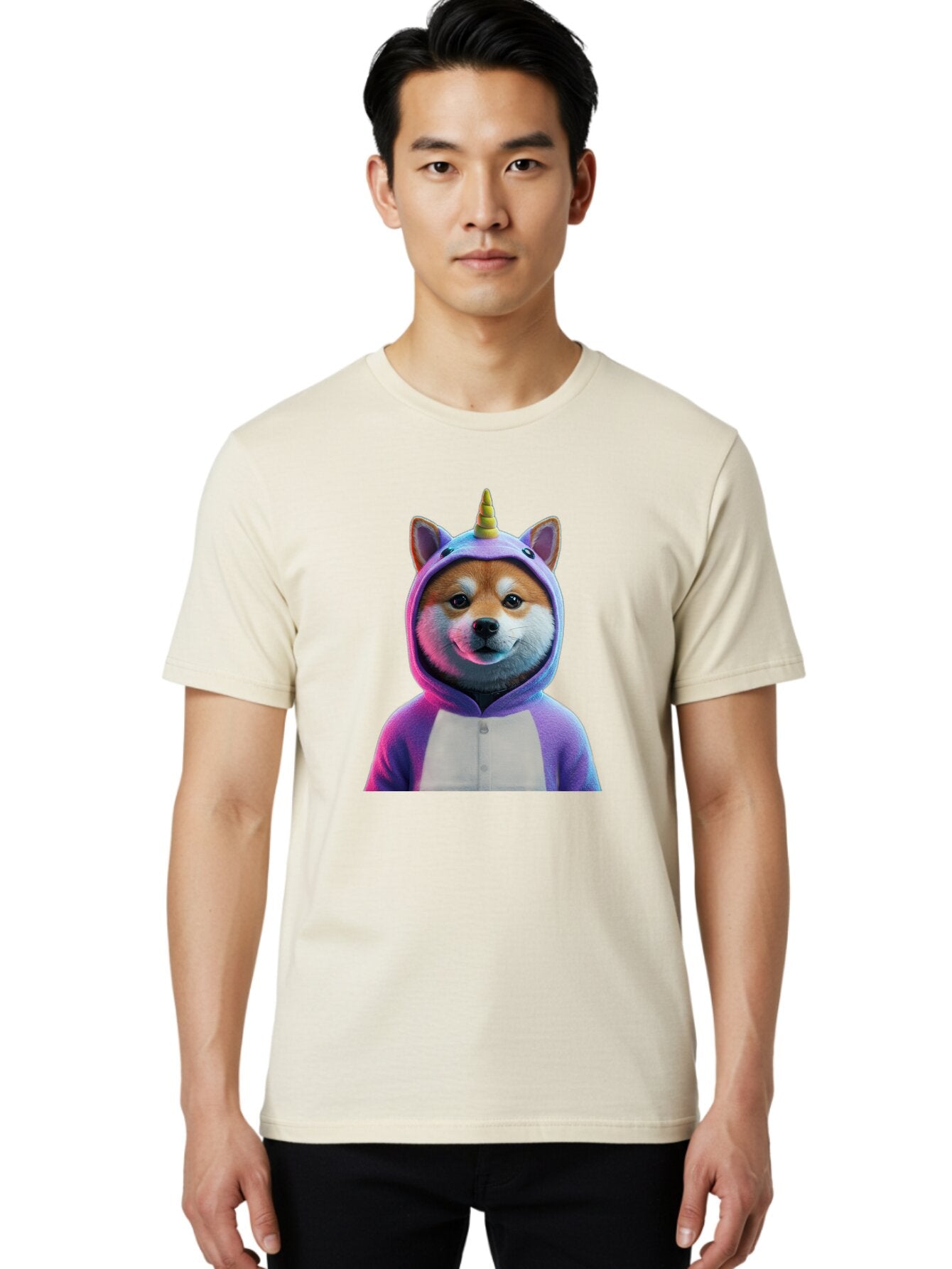 Shiba-Inu-Unicorn Men'S Graphic Tee, 100% Cotton, Comfortable Casual Summer Wear, Machine Washable, Vintage Camera, Old Camera, Antique Camera, Black Camera, Classic Photography, Photography Equipment, Nostalgic Device, Film Camera, Camera Art Bar483 23
