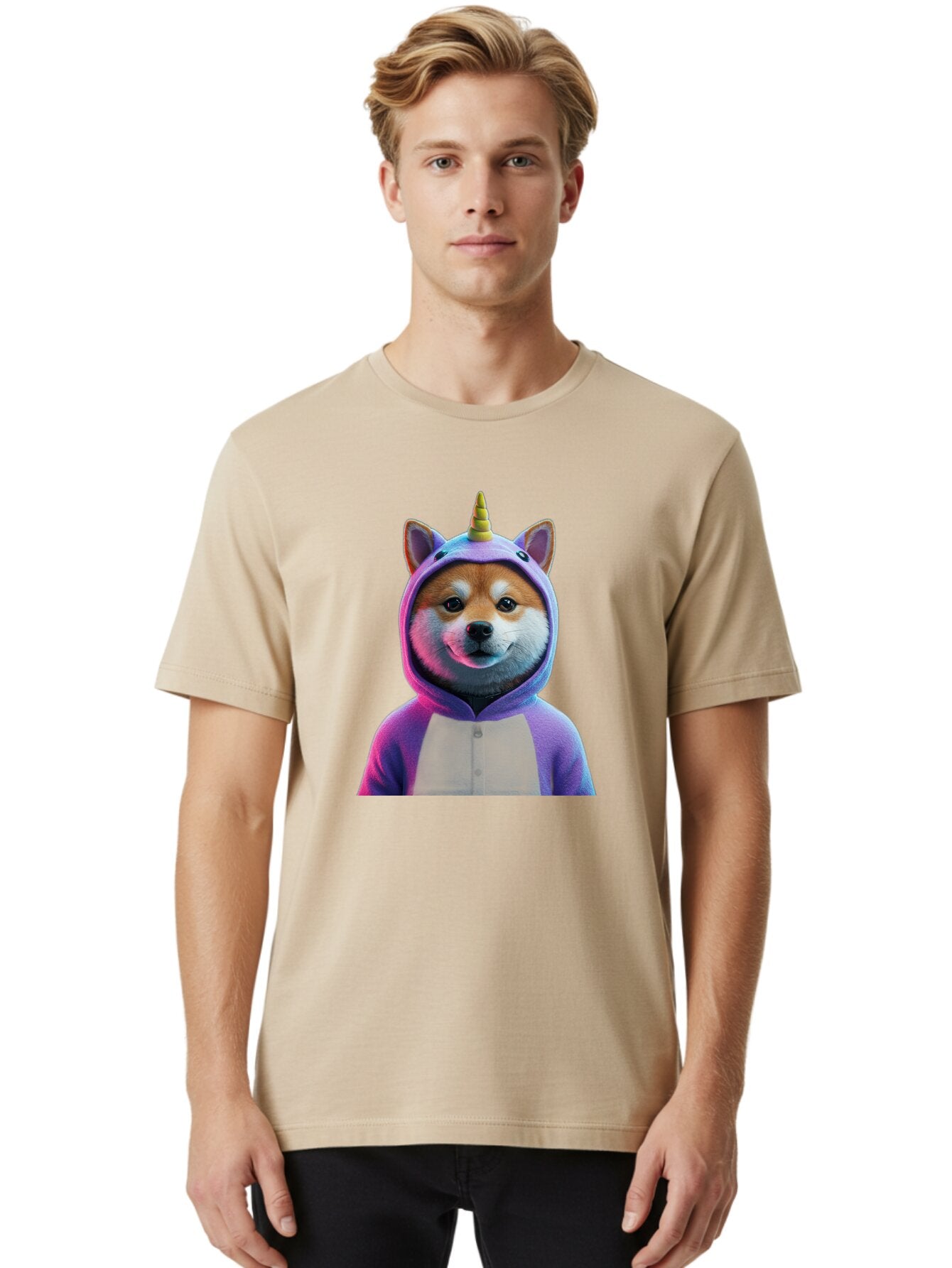 Shiba-Inu-Unicorn Men'S Graphic Tee, 100% Cotton, Comfortable Casual Summer Wear, Machine Washable, Vintage Camera, Old Camera, Antique Camera, Black Camera, Classic Photography, Photography Equipment, Nostalgic Device, Film Camera, Camera Art Bar483 16