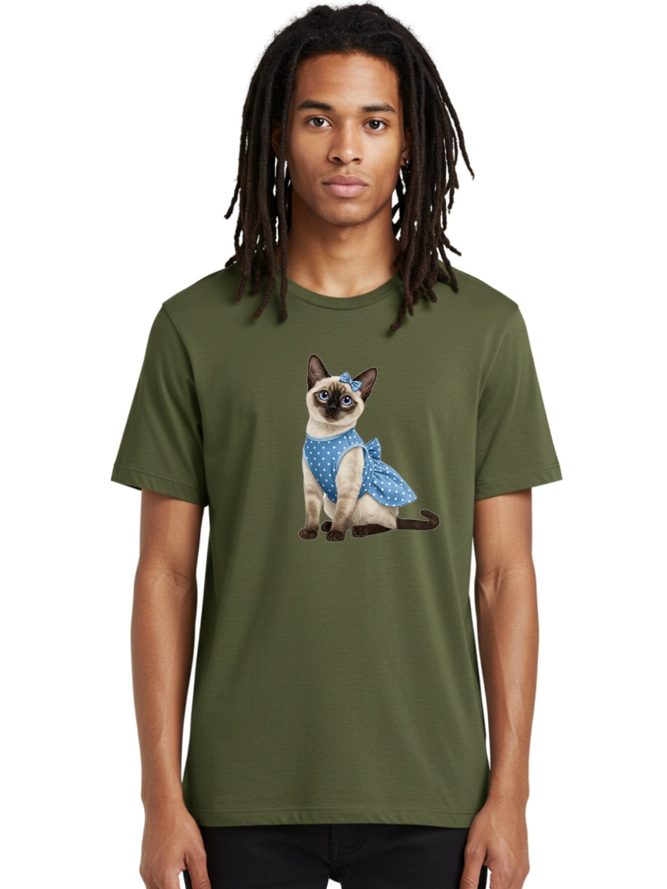 Siamese-Cat-In-Blue-Dress Men'S Graphic Tee, 100% Cotton, Comfortable Casual Summer Wear, Machine Washable, Vintage Camera, Old Camera, Antique Camera, Black Camera, Classic Photography, Photography Equipment, Nostalgic Device, Film Camera, Bar487 29